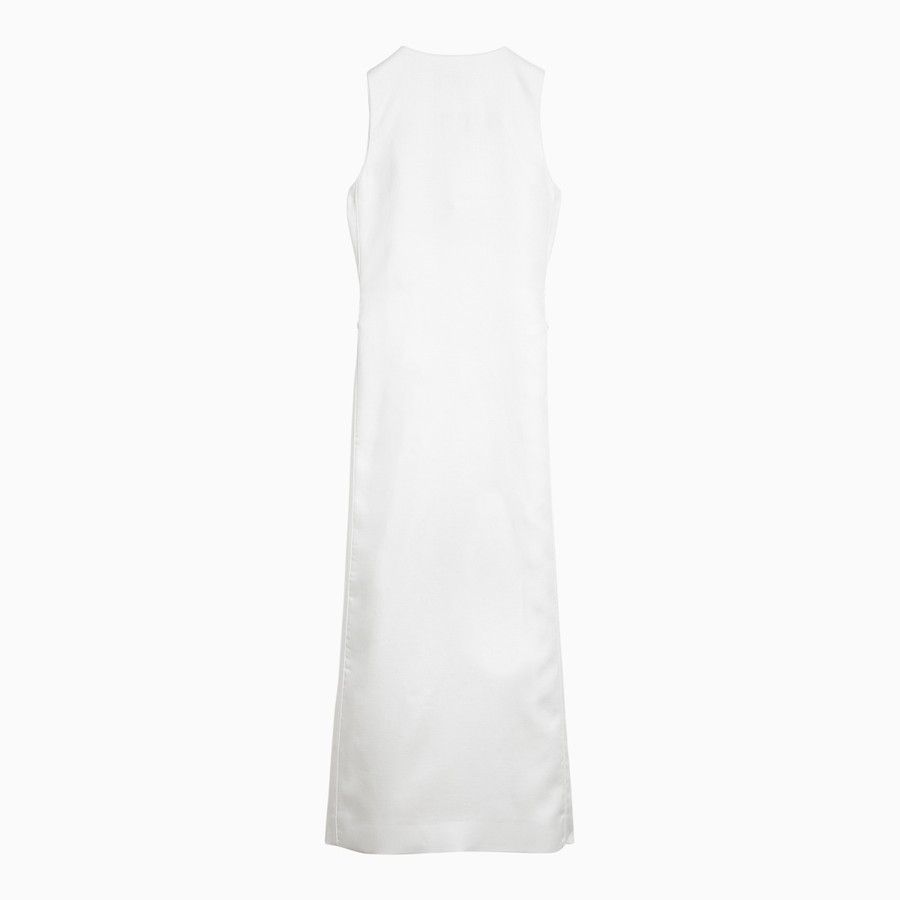 Max Mara o1d2blof0824 Long Dress in White Size M / US 6-8 / IT 42-44 - 2 Thumbnail