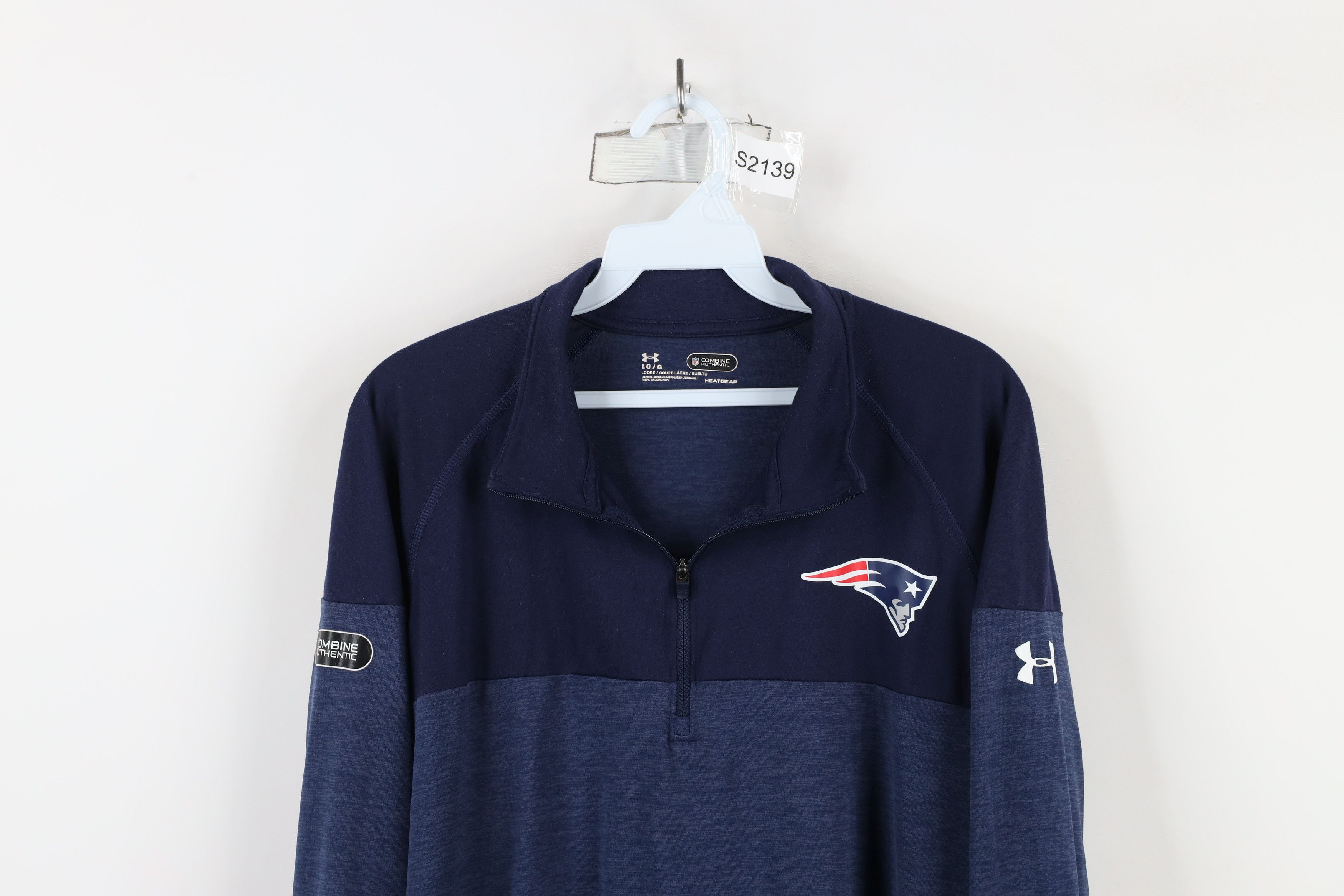 Under Armour × Vintage Under Armour Combine Patriots Football Half Zip Top Shirt Size US L / EU 52-54 / 3 - 2 Thumbnail