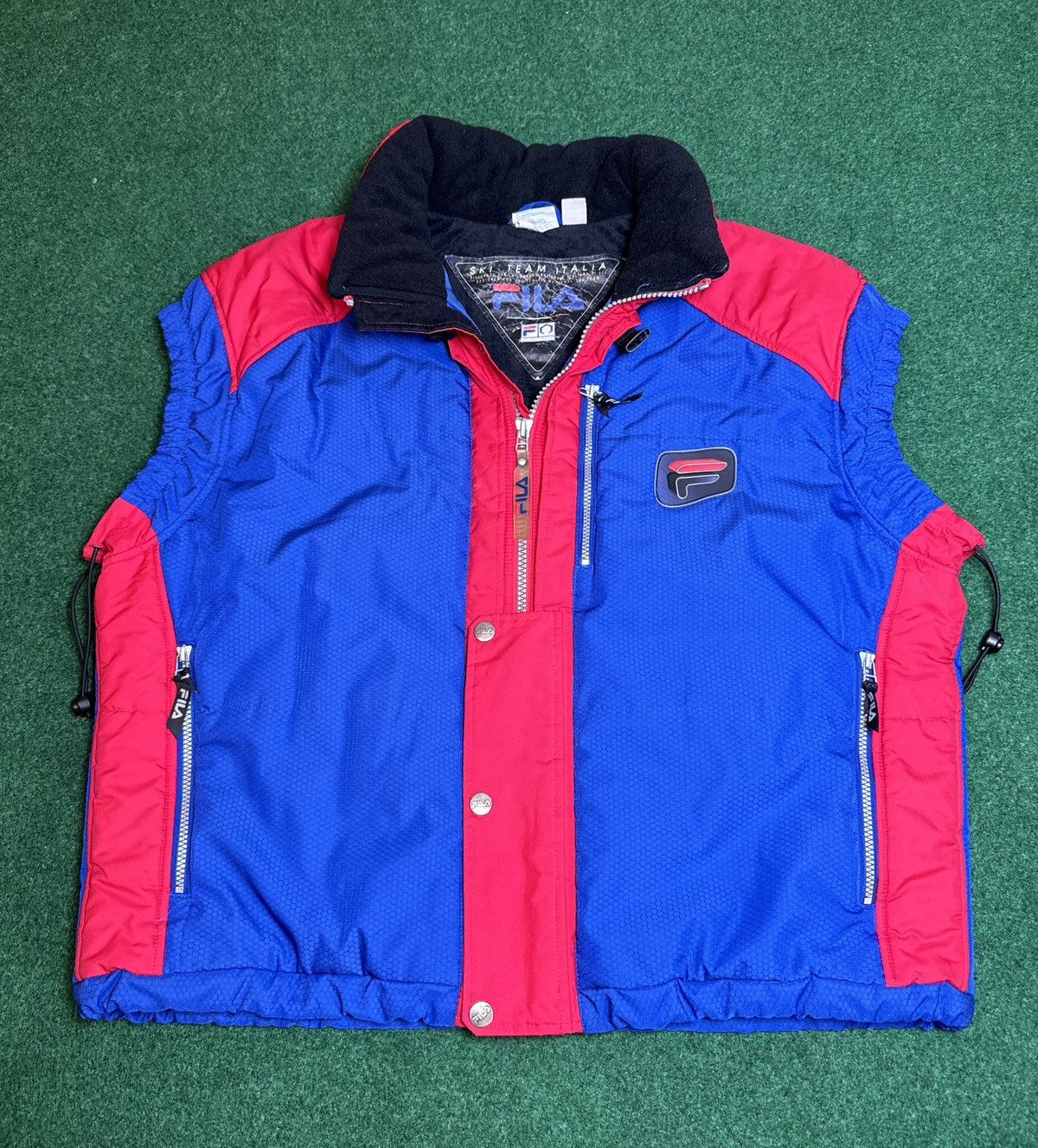 Vintage 90s Fila Ski Team Italia Colorblock Thermal Vest