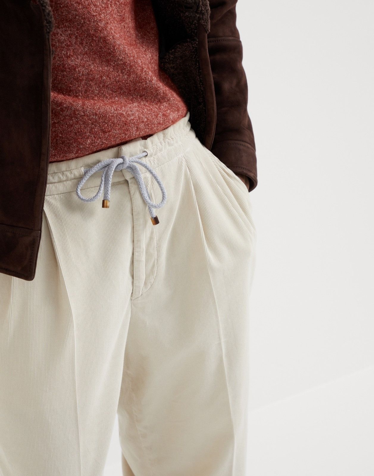 Brunello Cucinelli o1la1rc1a0925 Pants in Ivory Size US 30 / EU 46 - 2 Thumbnail