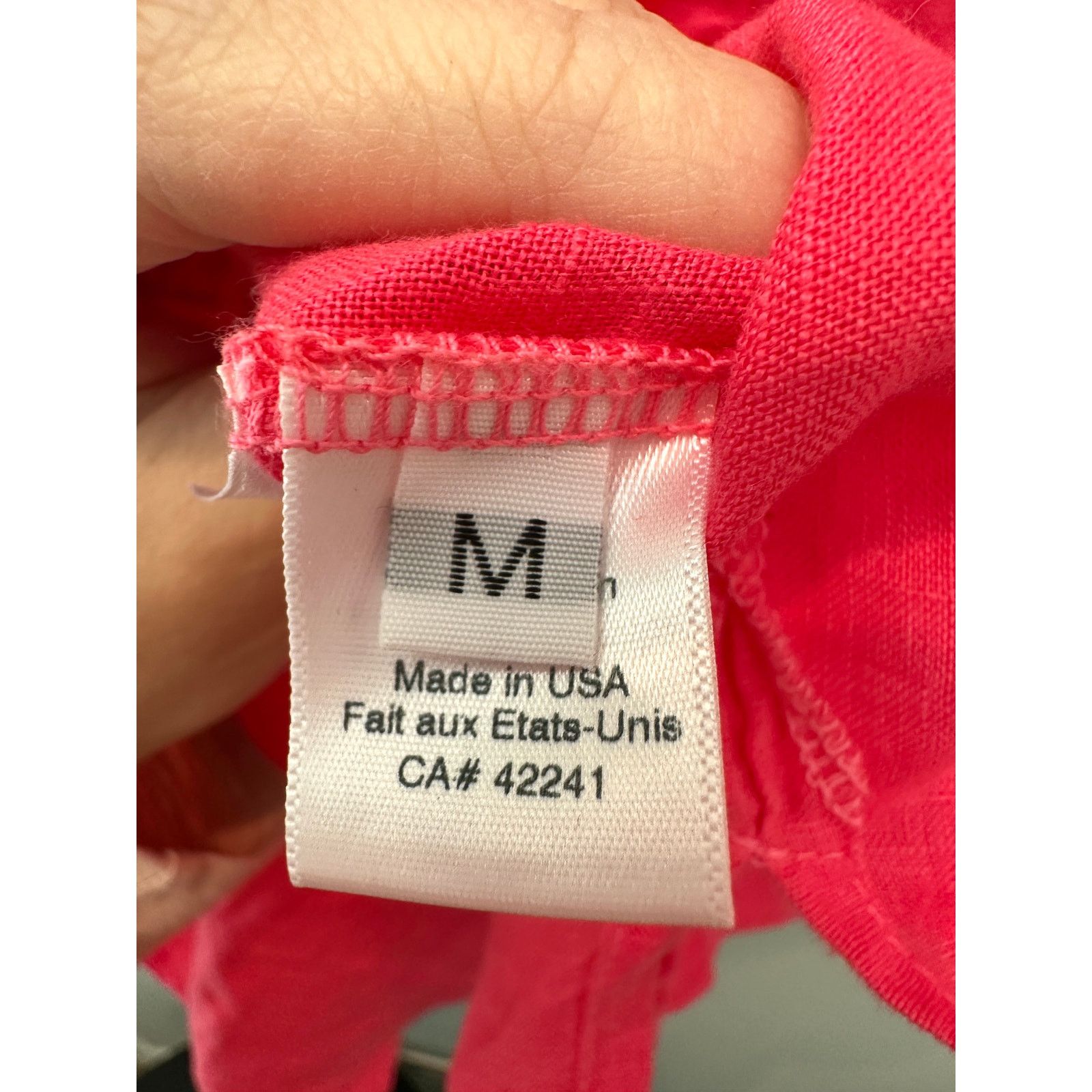 Other STARK X Hot Pink Linen Lagenlook Collared Boxy Oversized Top Size M / US 6-8 / IT 42-44 - 6 Thumbnail