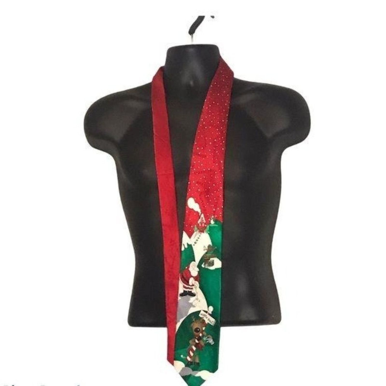 The Unbranded Brand Vintage Holiday Christmas Novelty Tie Silk Yule Tie Greeting Size ONE SIZE - 2 Thumbnail