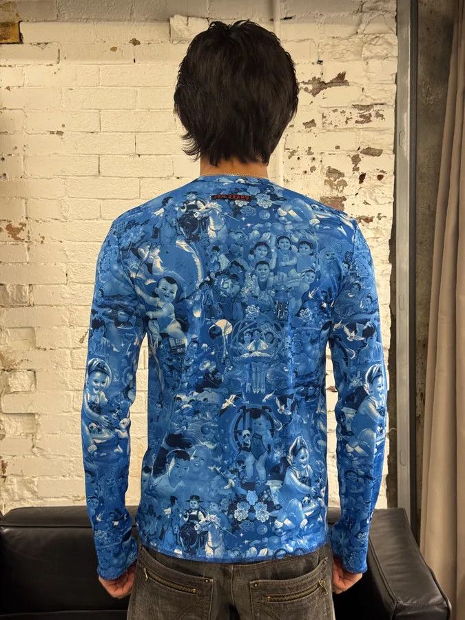 Jean Paul Gaultier 1990s Jean Paul Gaultier Chinese Propaganda Blue Longsleeves Size US S / EU 44-46 / 1 - 3 Thumbnail