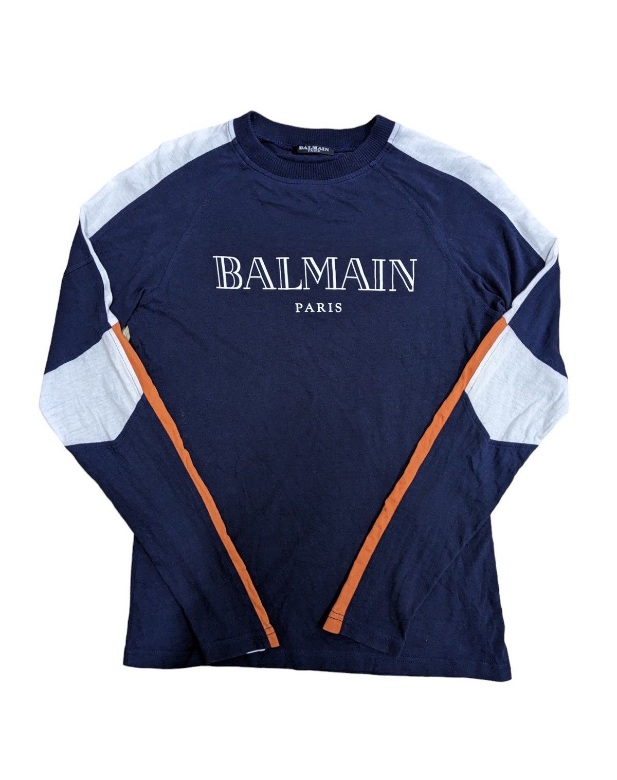 Image of Balmain Paris Logo Shirt in Navy, Men's (Size XS)