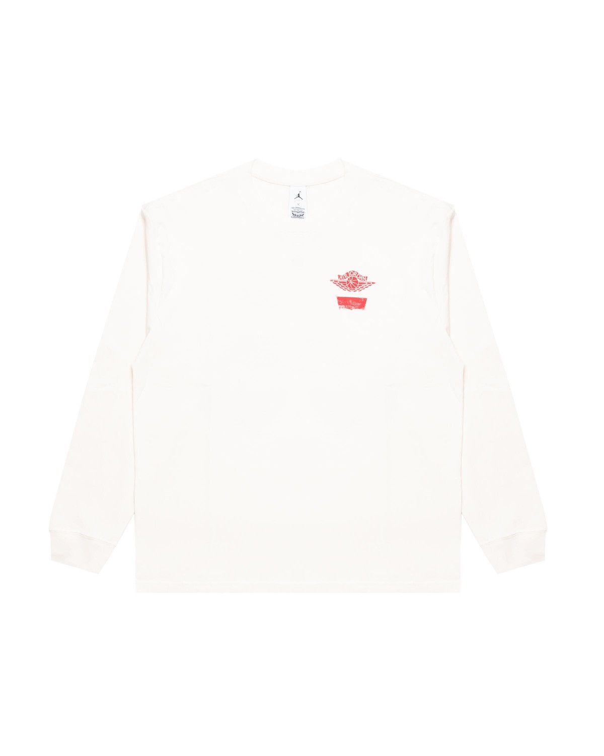 Jordan Brand × Levi's Air Jordan Levi's Long-Sleeve Tee Ivory/Black/University Red Size US XL / EU 56 / 4 - 3 Thumbnail