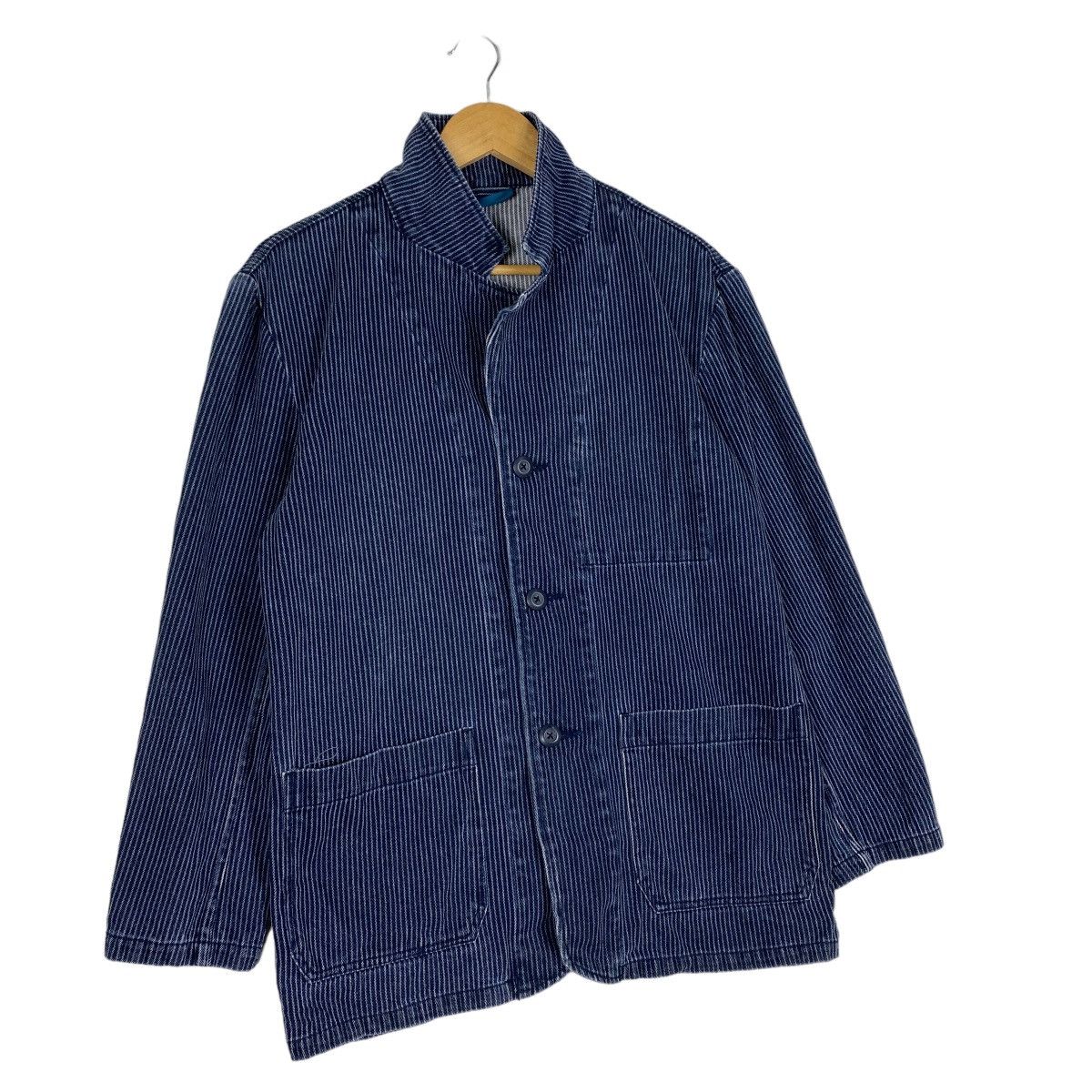 Japanese Brand NavyFlag Denim Chore Jacket Size US M / EU 48-50 / 2 - 3 Thumbnail