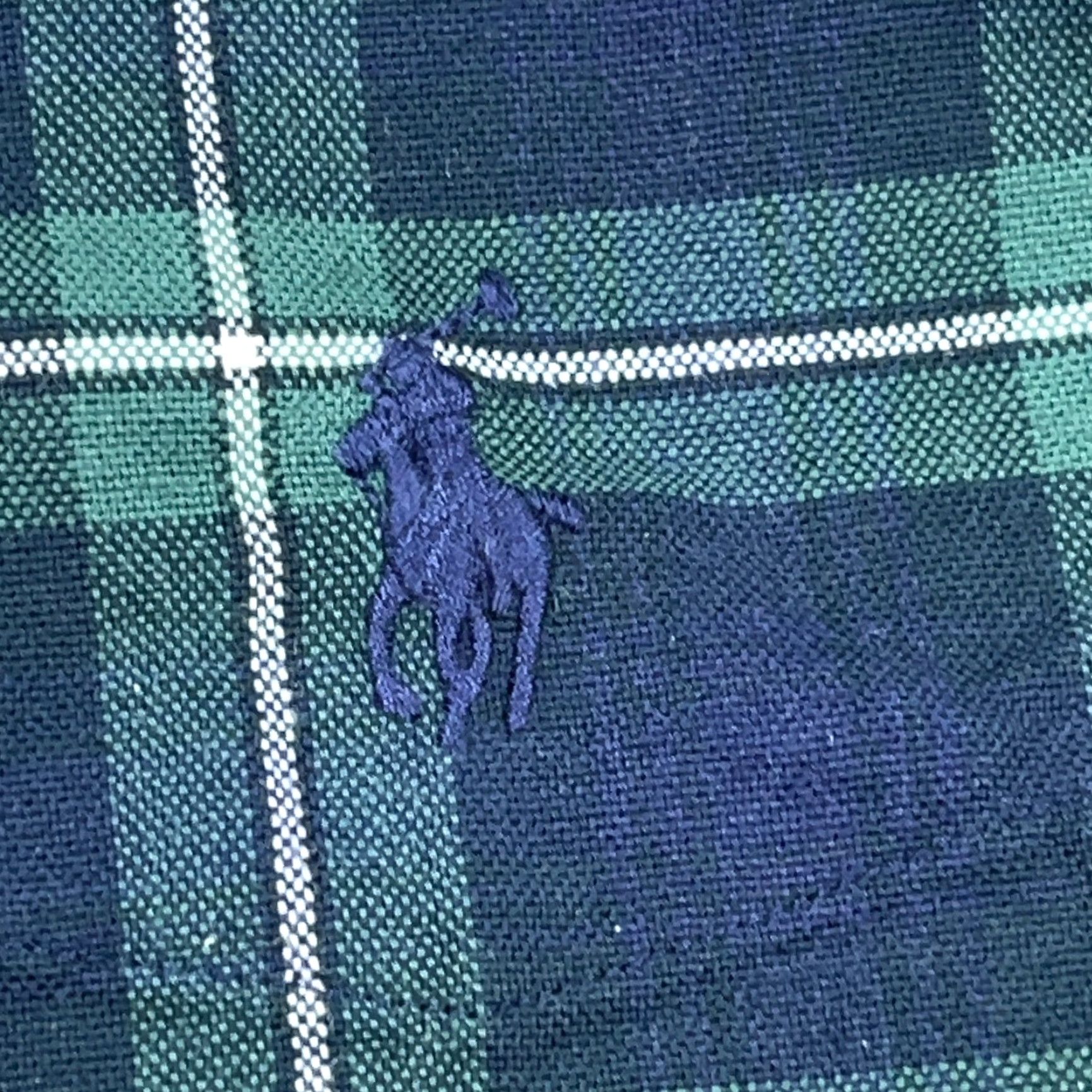 Ralph Lauren Ralph Lauren Shirt Men 4XB Blue Green Plaid Button Up Oxford Blackwatch Dress Shirt Size 48R - 6 Thumbnail