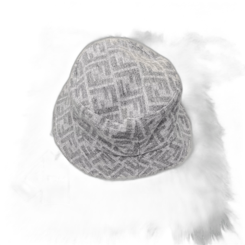 Fendi Fendi Gray Wool Bucket Hat Size ONE SIZE - 1 Thumbnail