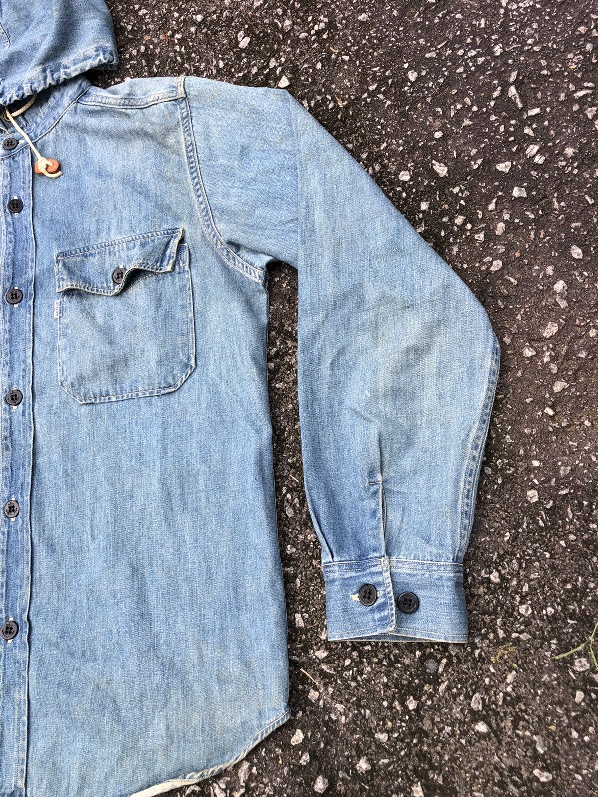 Orslow Orslow Hoodie Denim Shirt Size US M / EU 48-50 / 2 - 5 Thumbnail