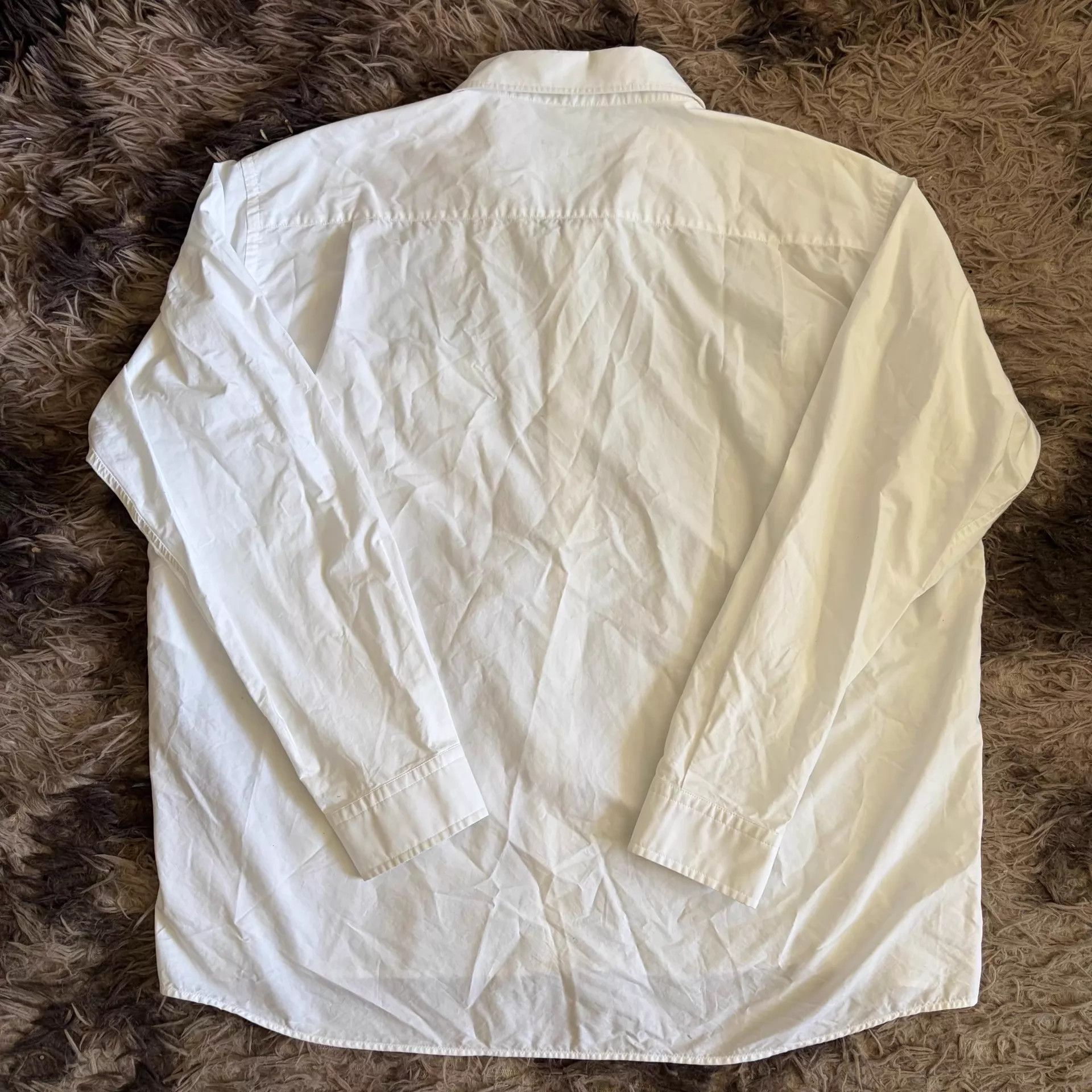 Balenciaga Balenciaga White SS24 Logo Embroidered Collar Shirt L Size US L / EU 52-54 / 3 - 2 Thumbnail