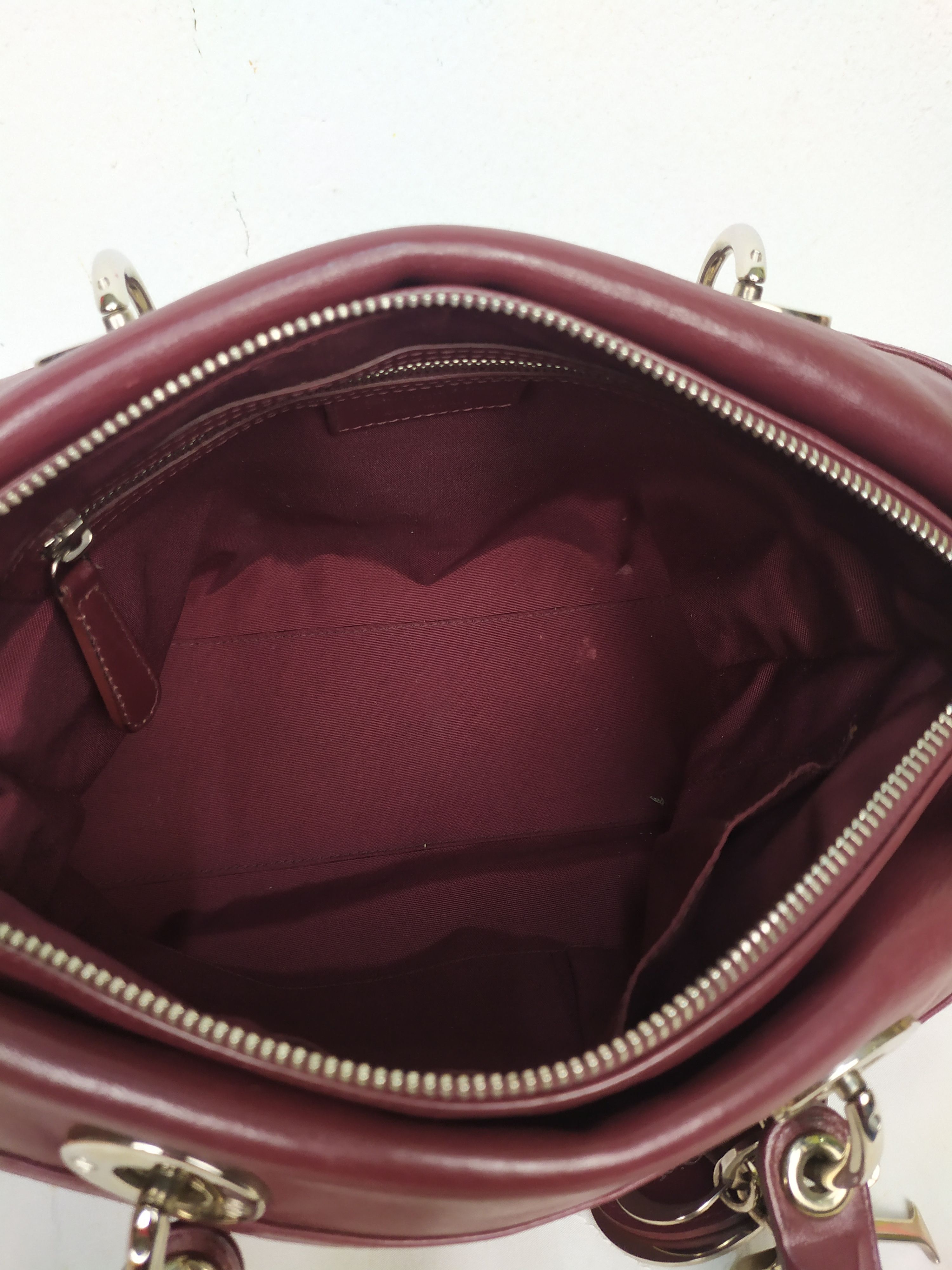 Dior Christian Dior Red Cannage Leather Lambskin Handbag Size ONE SIZE - 15 Thumbnail