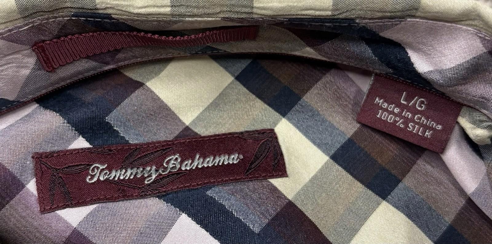 Tommy Bahama Tommy Bahama Shirt Mens Large Silk Check Purple Pockets Size US L / EU 52-54 / 3 - 2 Thumbnail