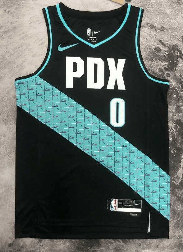NBA 26 Portland Trail Blazers #0 Damian Lillard Jersey Size US M / EU 48-50 / 2 - 1 Thumbnail