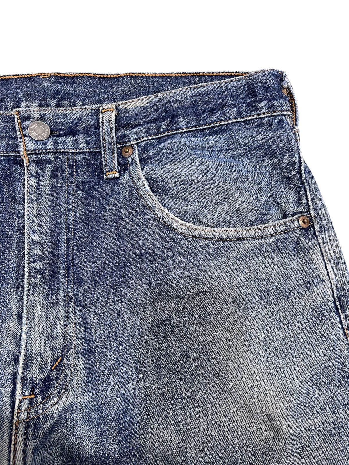 Japanese Brand × Levi's Vintage Levi’s 504Z Big E Selvedge Distressed Denim Size US 32 / EU 48 - 4 Thumbnail