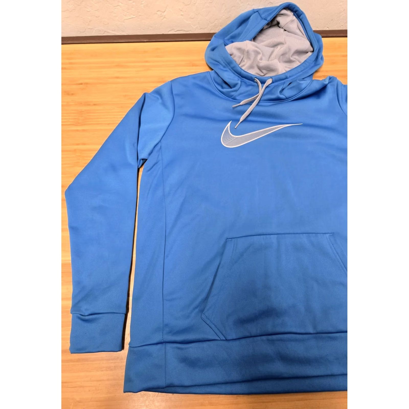 Nike Nike Dri-FIT Hoodie Mens Large Blue Pullover Sweatshirt Athletic Swoosh Logo Size US L / EU 52-54 / 3 - 3 Thumbnail
