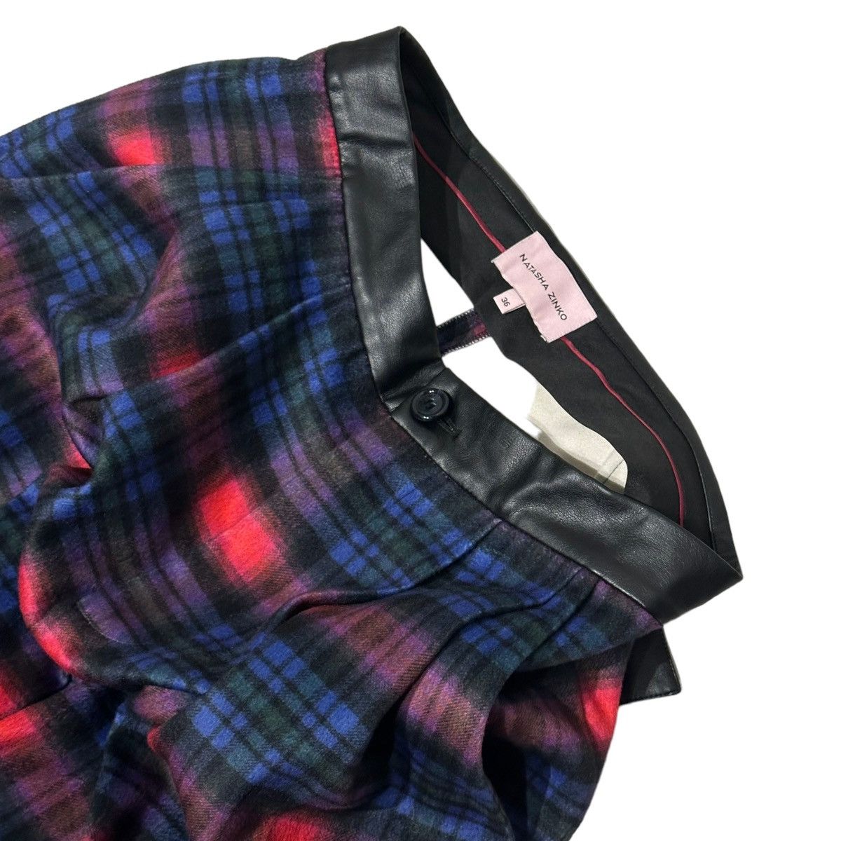 Natasha Zinko $1.2k plaid wide leg baggy trouser Size US 30 / EU 46 - 4 Thumbnail