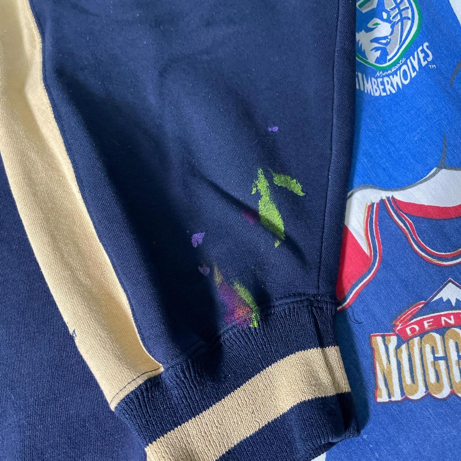 NCAA × Vintage Vintage 90s NCAA Notre Dame Fighting Irish Football Crewneck Size US XXL / EU 58 / 5 - 4 Thumbnail