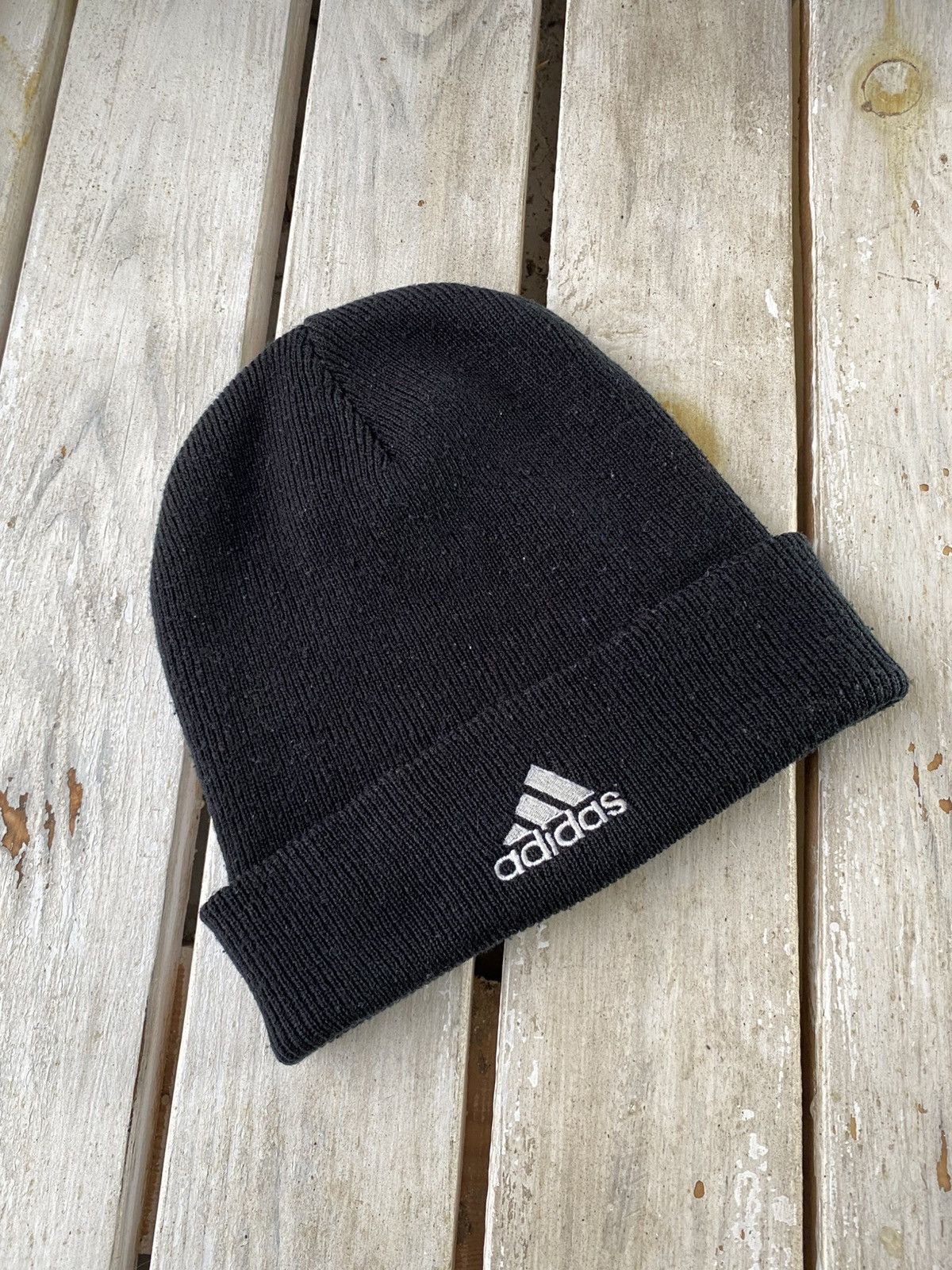Adidas × Vintage Vintage 90s ADIDAS Beanie Logo Knit Y2K Size ONE SIZE - 1 Thumbnail