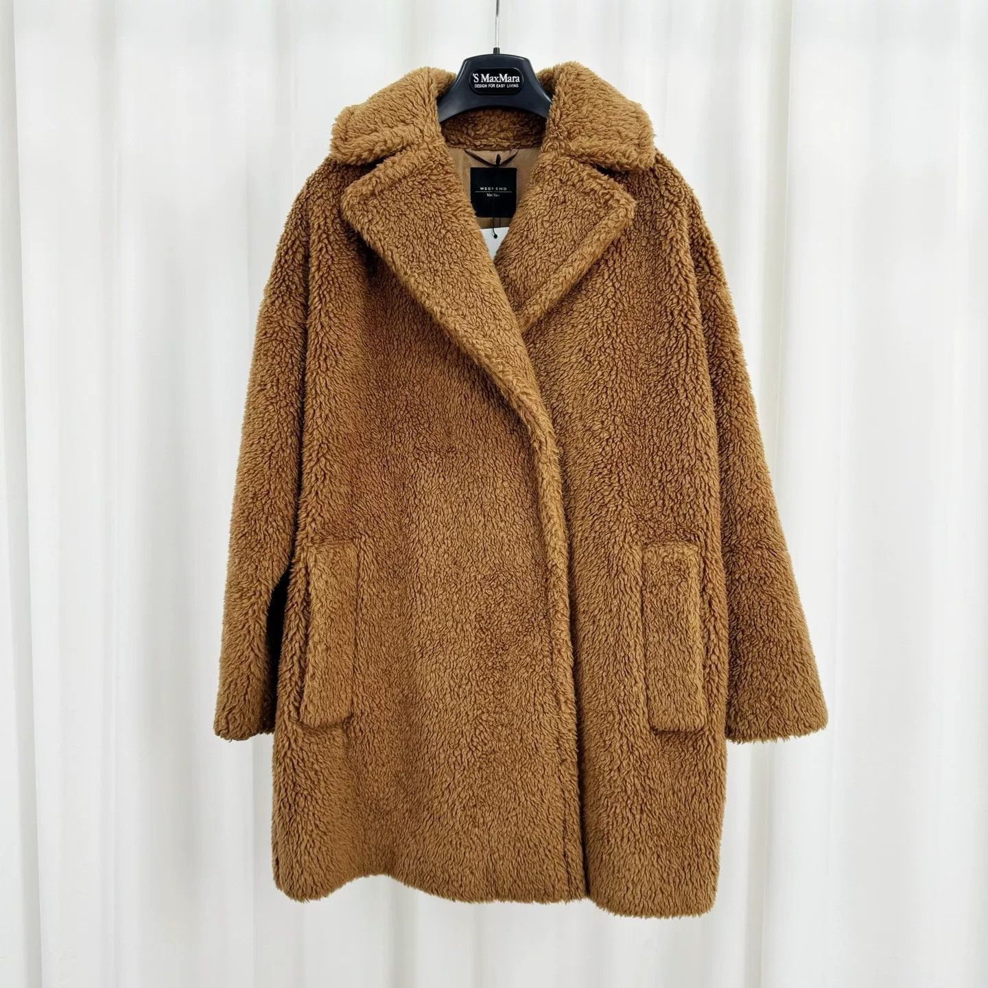 brown teddy coat by maxmara size 36