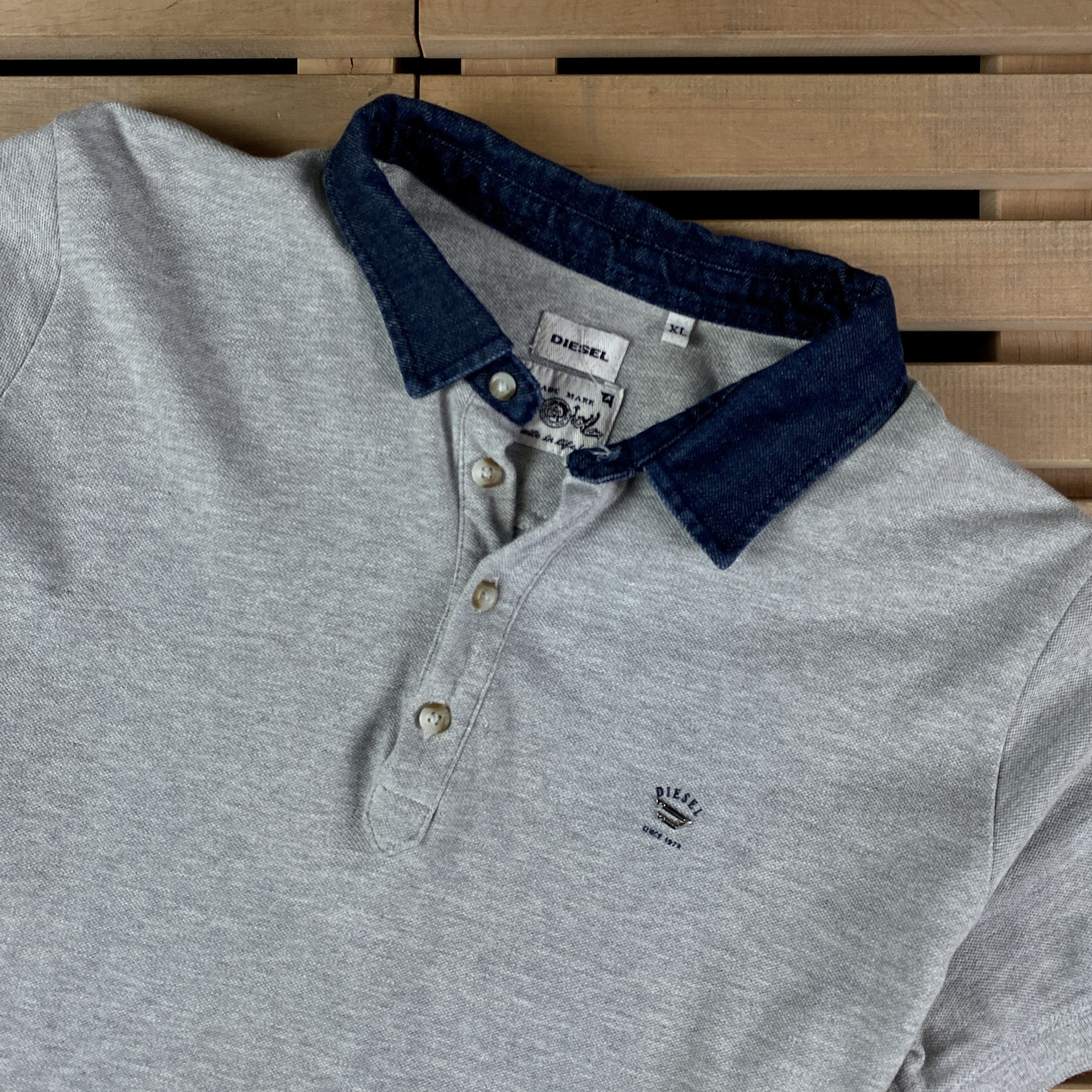 Diesel Men’s Polo T-Shirt Diesel Size XL Gray Size US XL / EU 56 / 4 - 2 Thumbnail