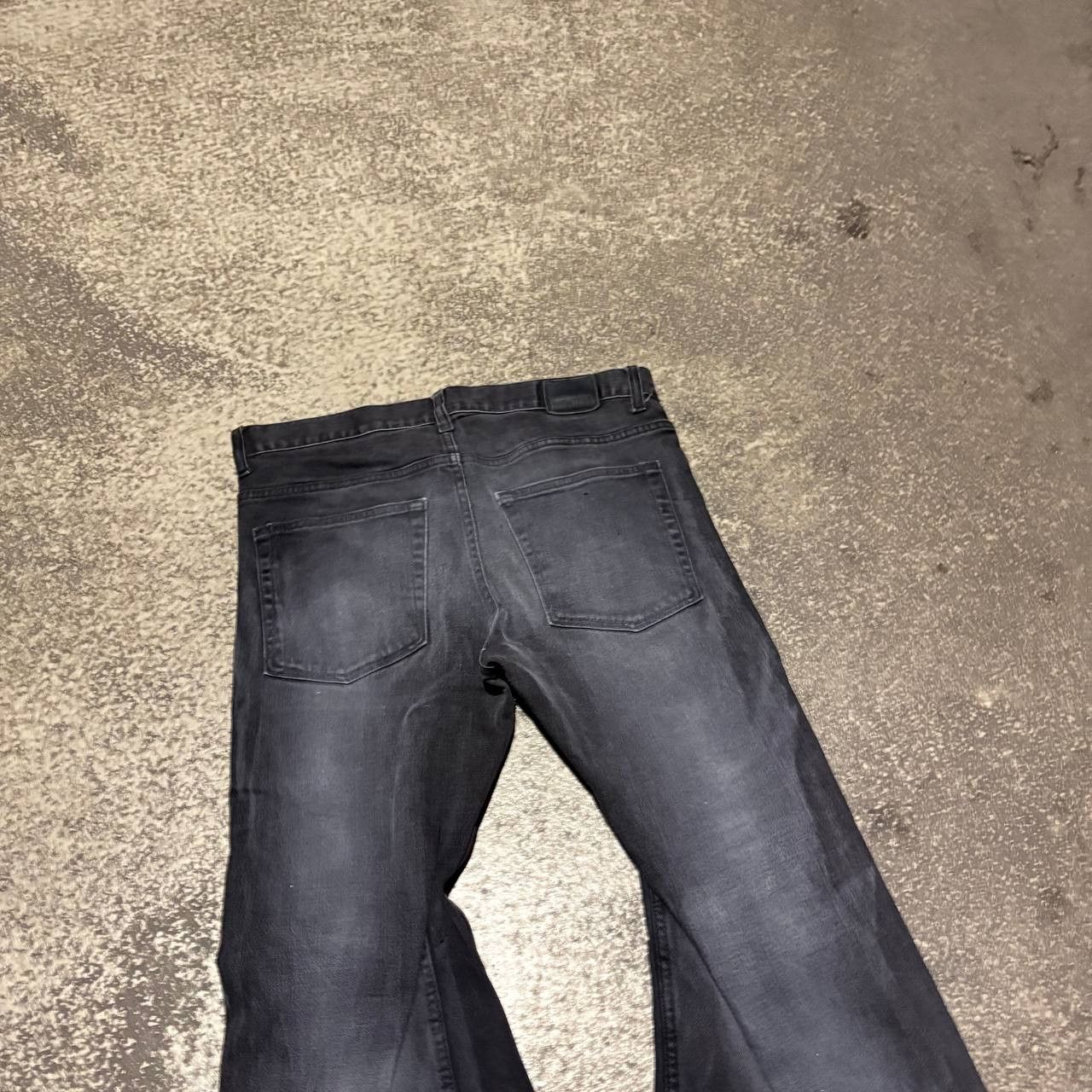 Japanese Brand Custom Black Baggy Distressed Jeans Painted Wide Leg Size US 31 - 3 Thumbnail