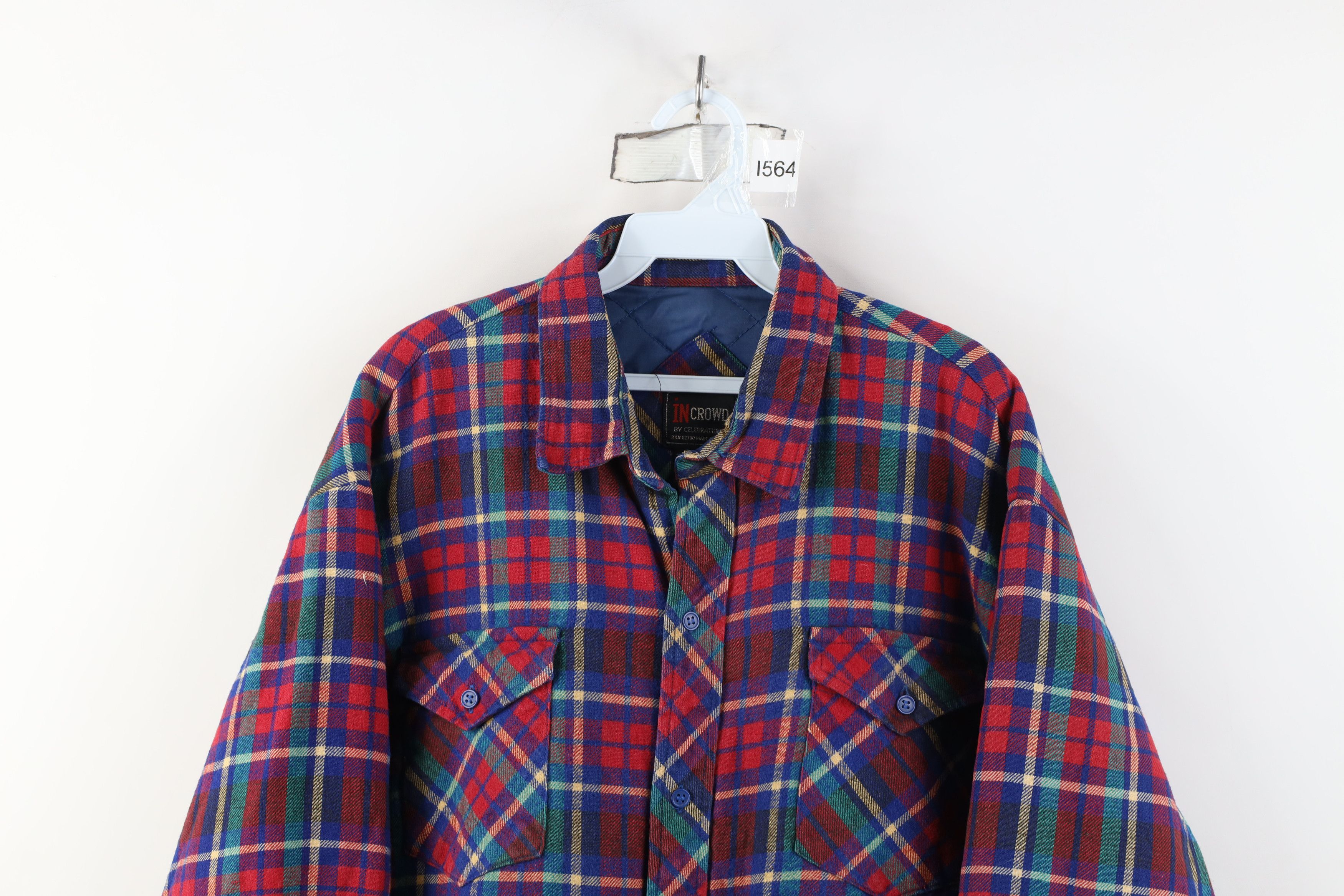 Vintage Vintage 90s Streetwear Flannel Shirt Jacket Jac Shirt Size US XL / EU 56 / 4 - 2 Thumbnail