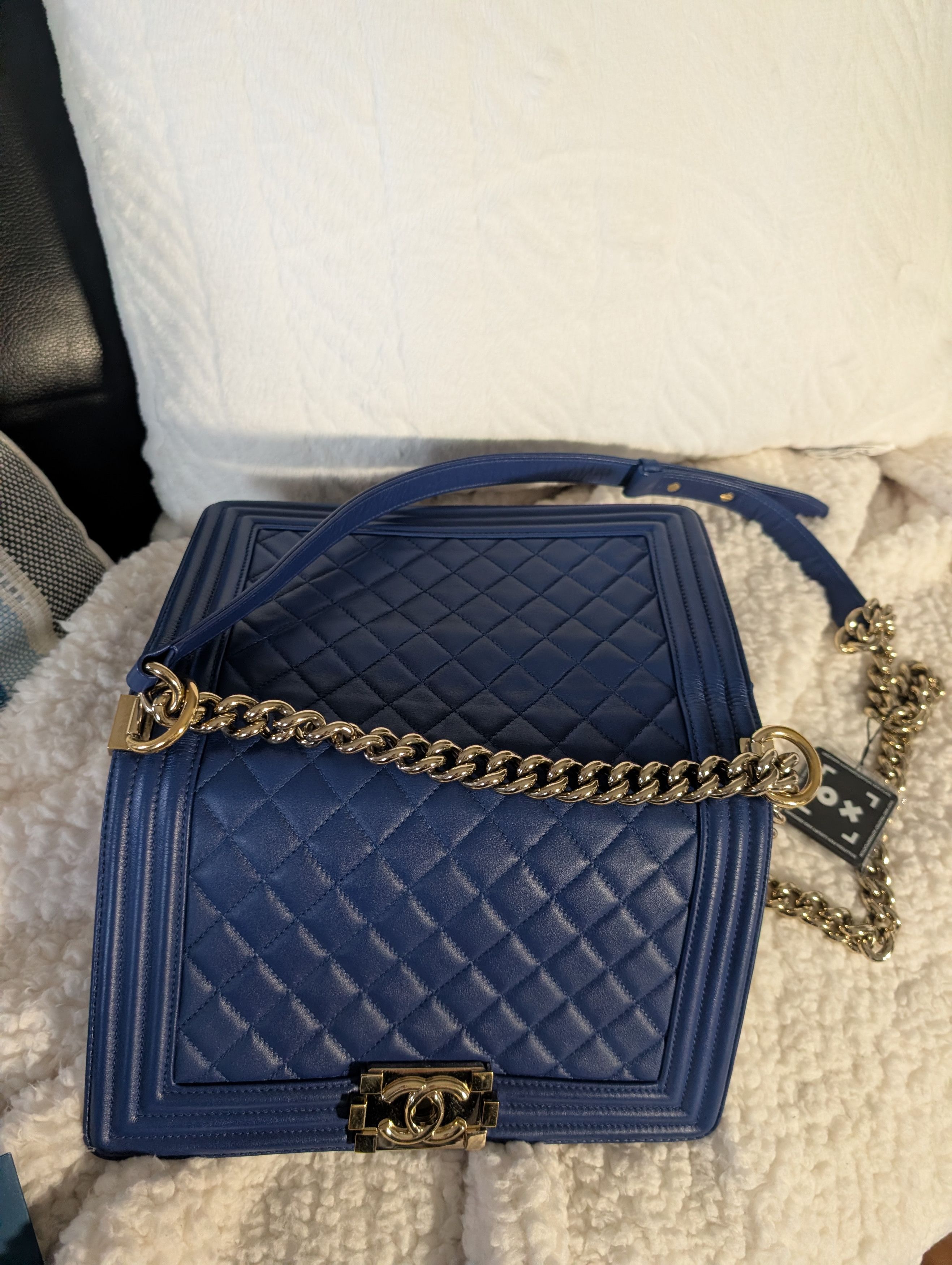 Chanel CHANEL Blue Quilted boy Shoulder Bag Strap CC Size ONE SIZE - 11 Thumbnail