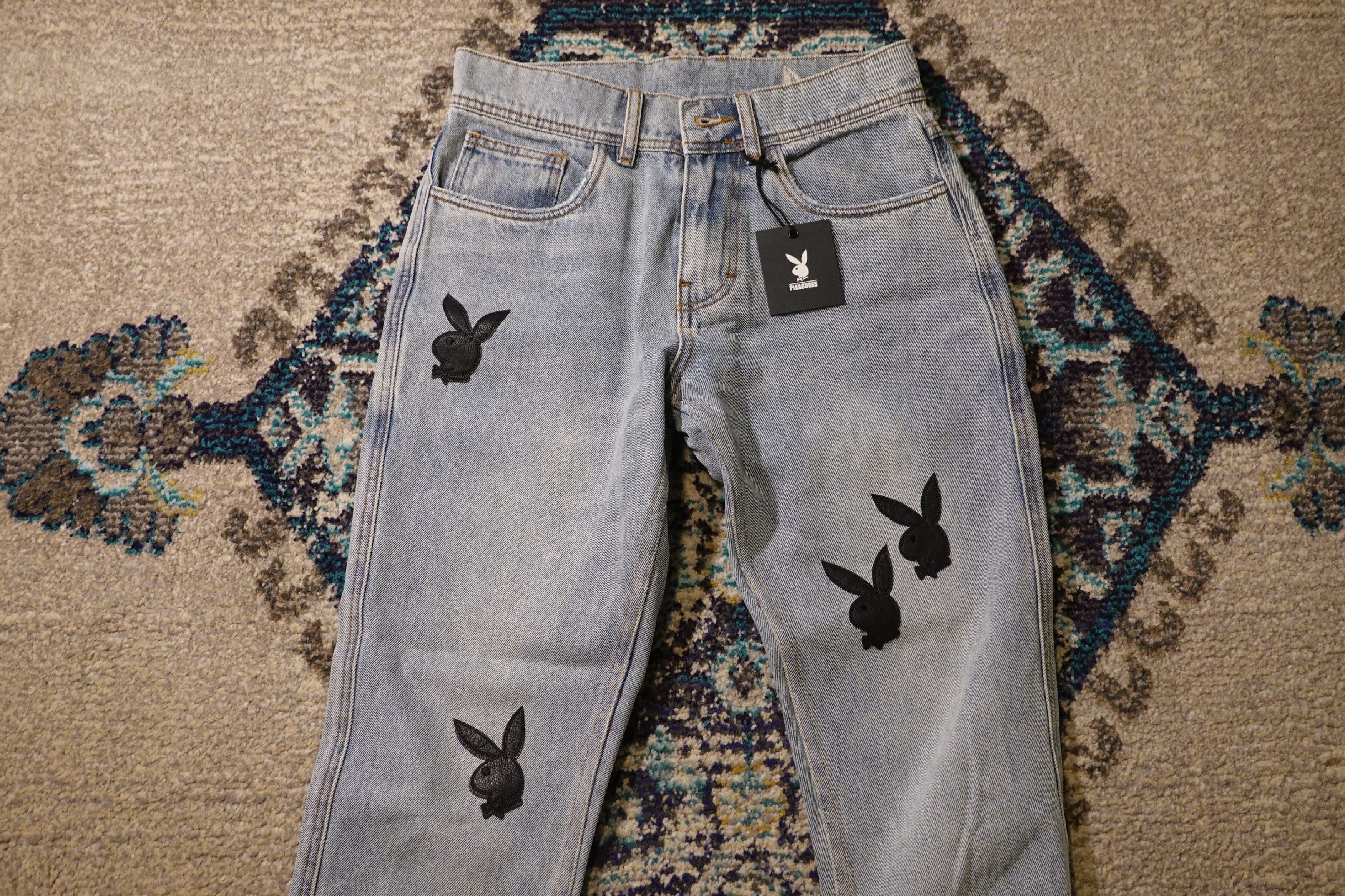Playboy × Pleasures Bunny Applique Jeans Size US 28 / EU 44 - 1 Thumbnail