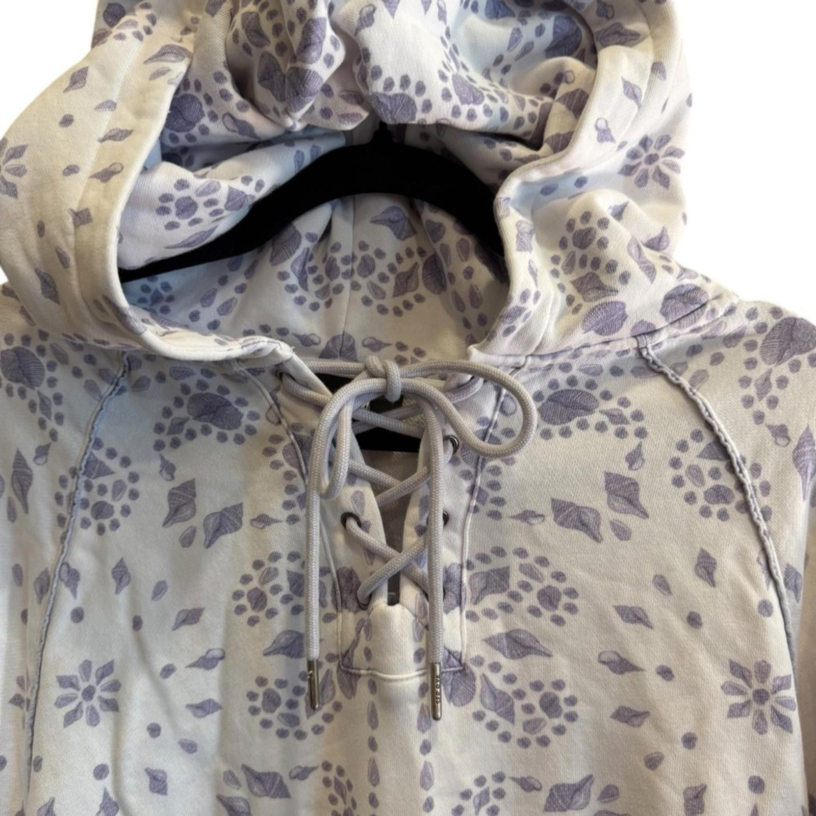 Other SER.O.YA White and Lilac Patterned Cotton Hoodie sz L Size US L / EU 52-54 / 3 - 2 Thumbnail