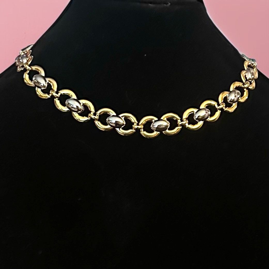 Other Two tone silver and gold chunky link collar necklace Size ONE SIZE - 1 Thumbnail
