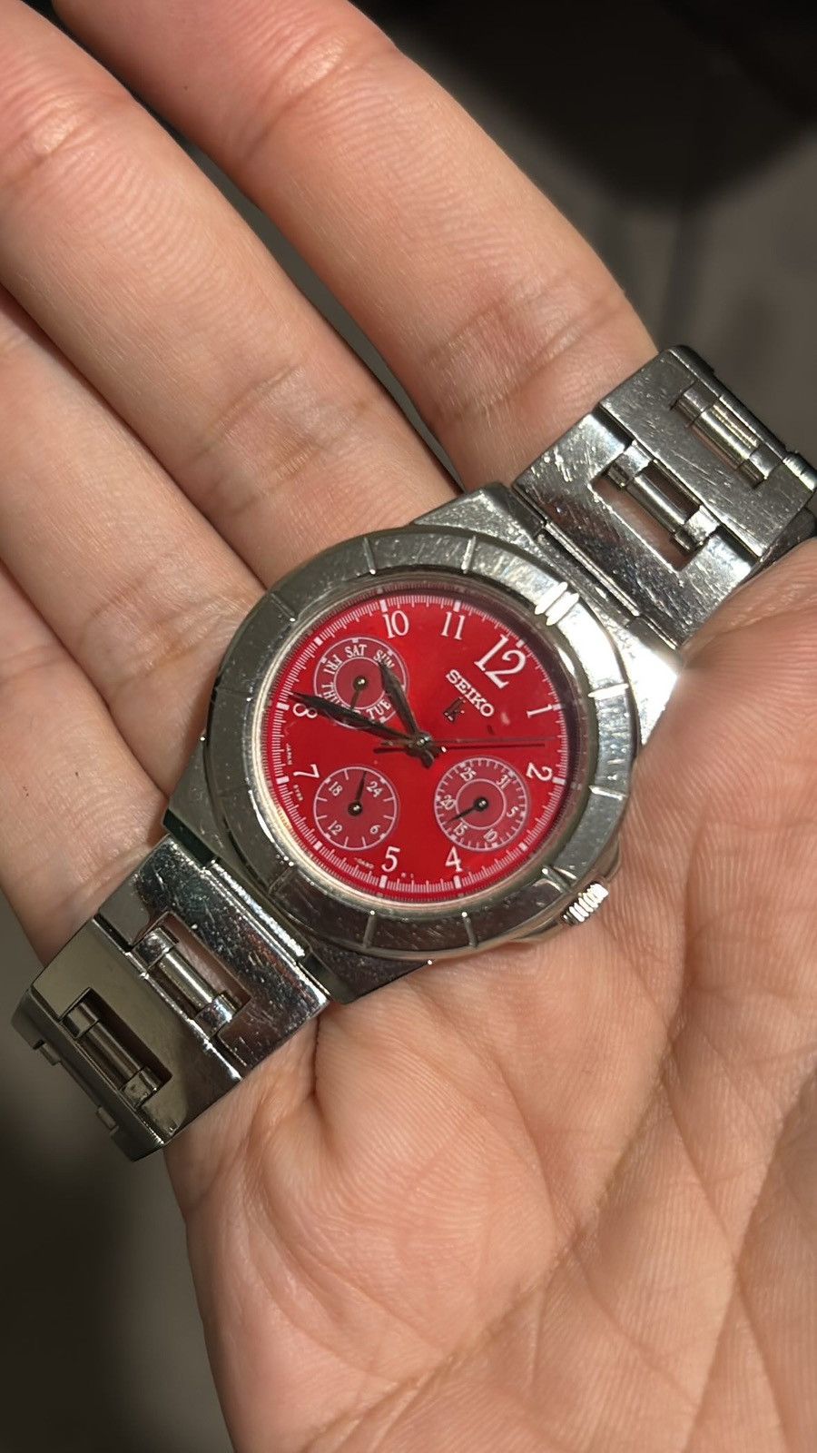 Seiko Vintage Seiko lukia 3 dials red colour dial Size ONE SIZE - 1 Thumbnail