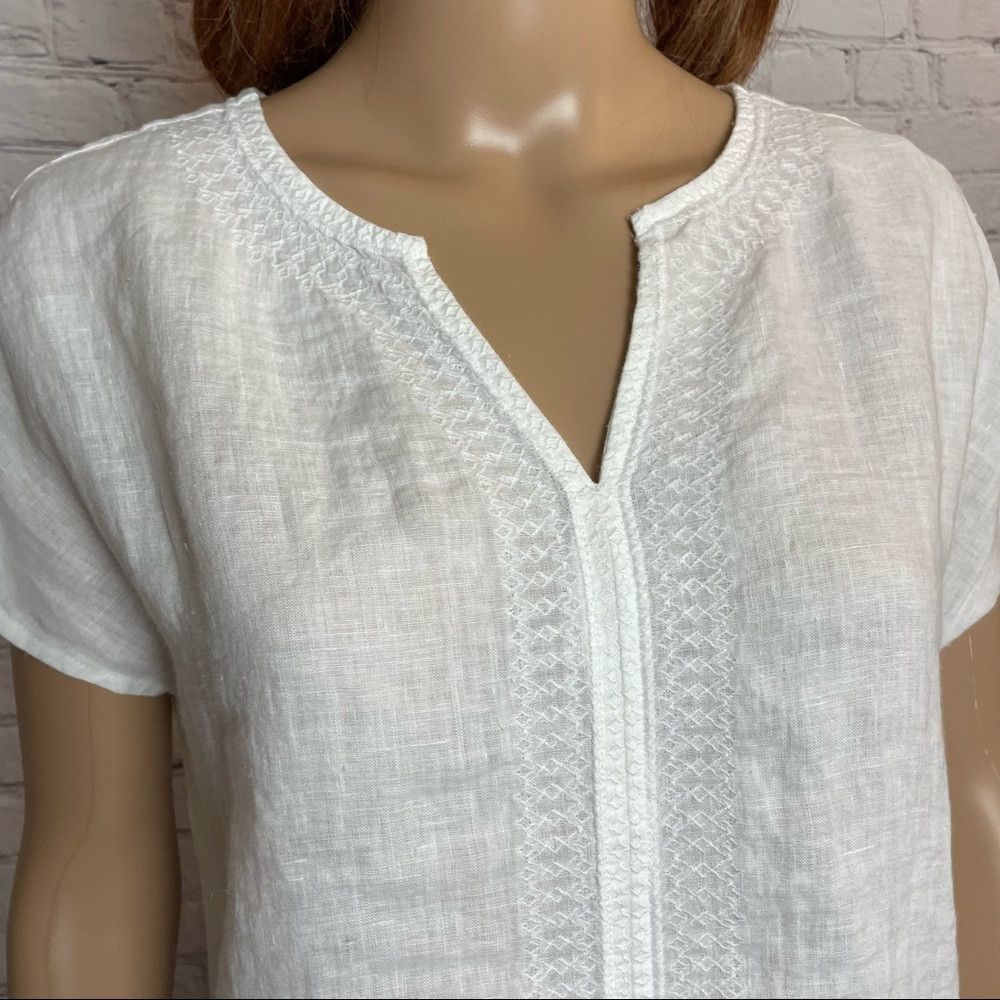 House of Harlow NWT New House of Harlow 1960 White Linen Blouse Size S Size S / US 4 / IT 40 - 2 Thumbnail