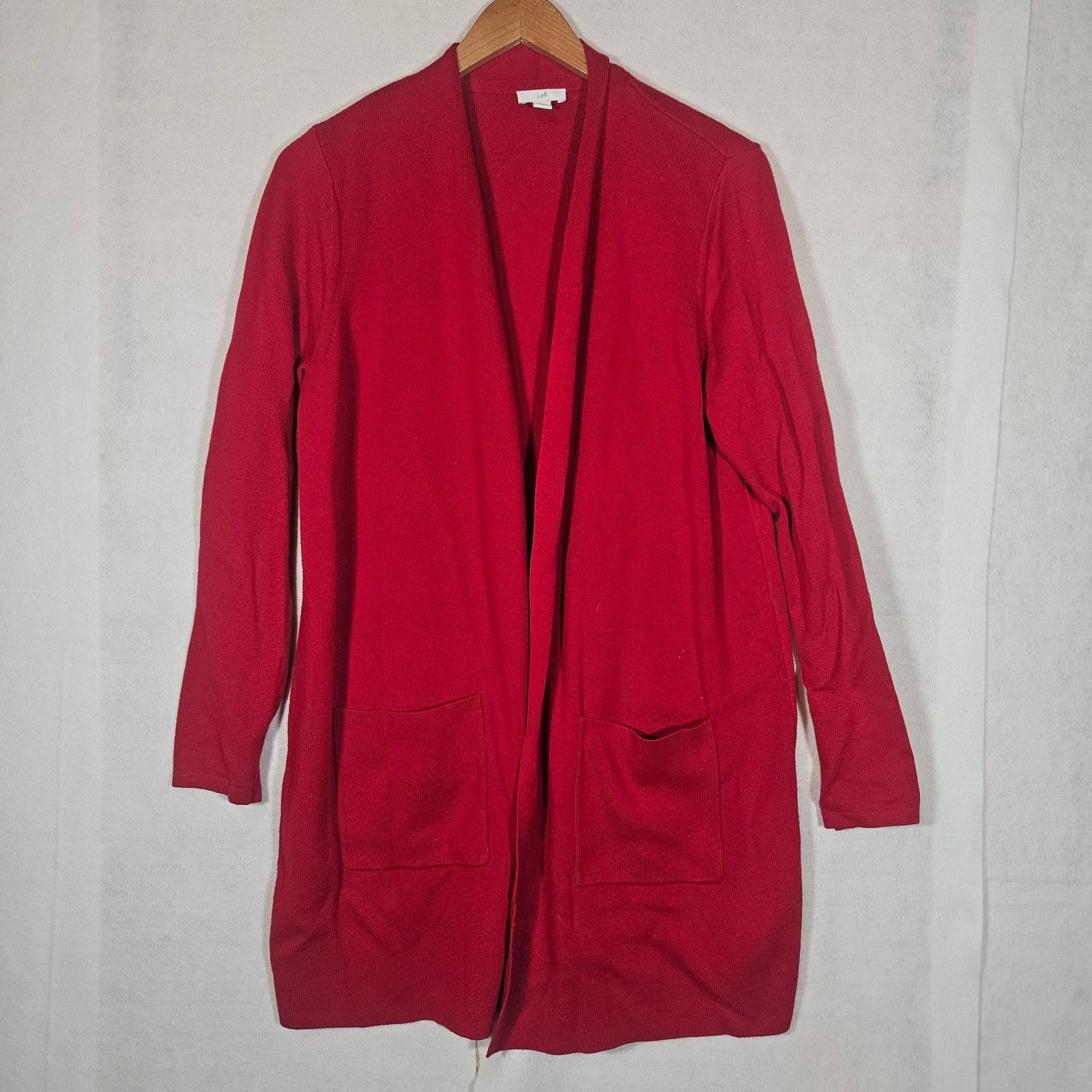 Other J. Jill Red Women's Open Front Cardigan Sweater Size M / US 6-8 / IT 42-44 - 1 Thumbnail