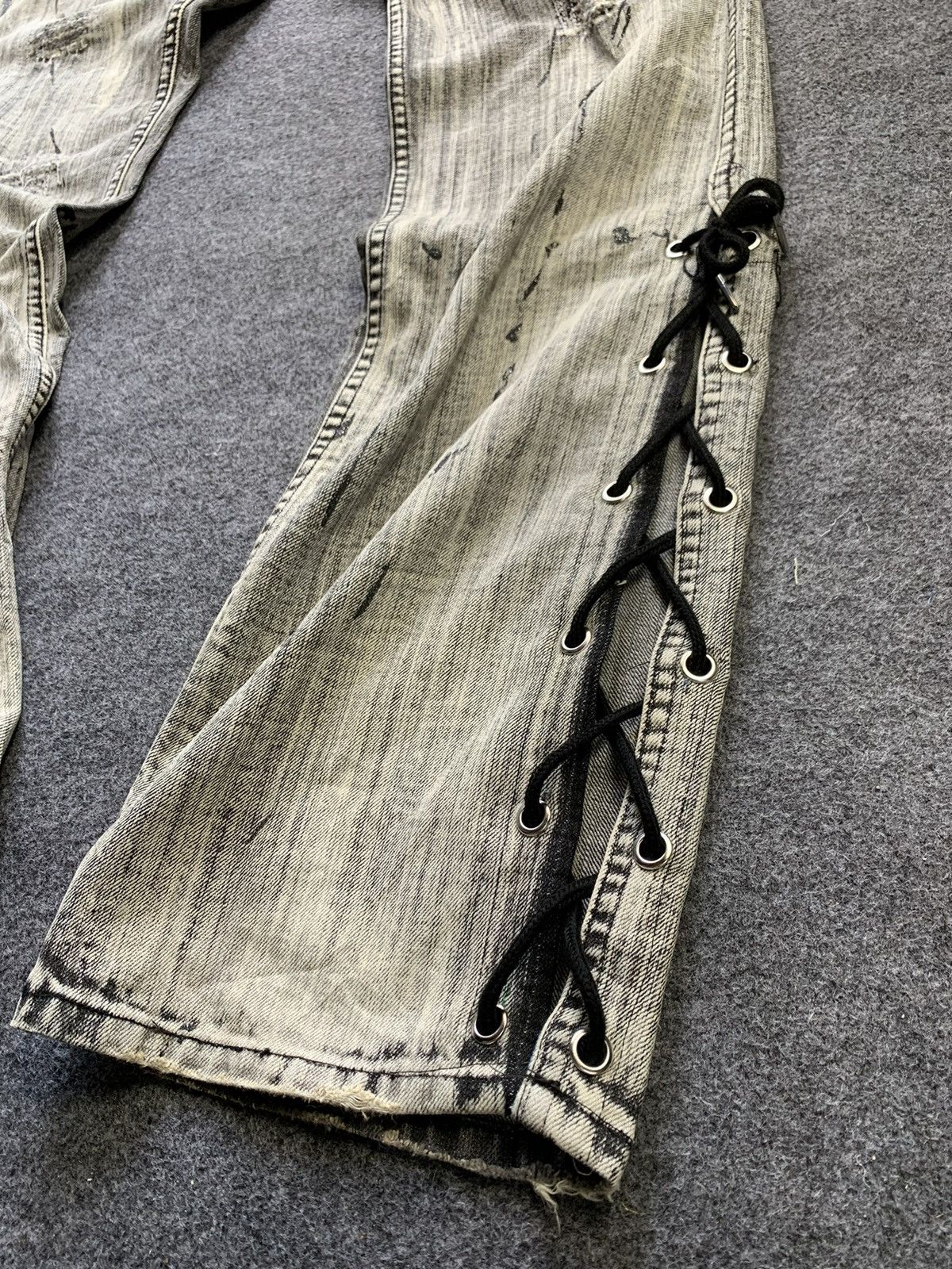 Japanese Brand × Jean Flare laces up japanese brand pant Size US 34 / EU 50 - 4 Thumbnail