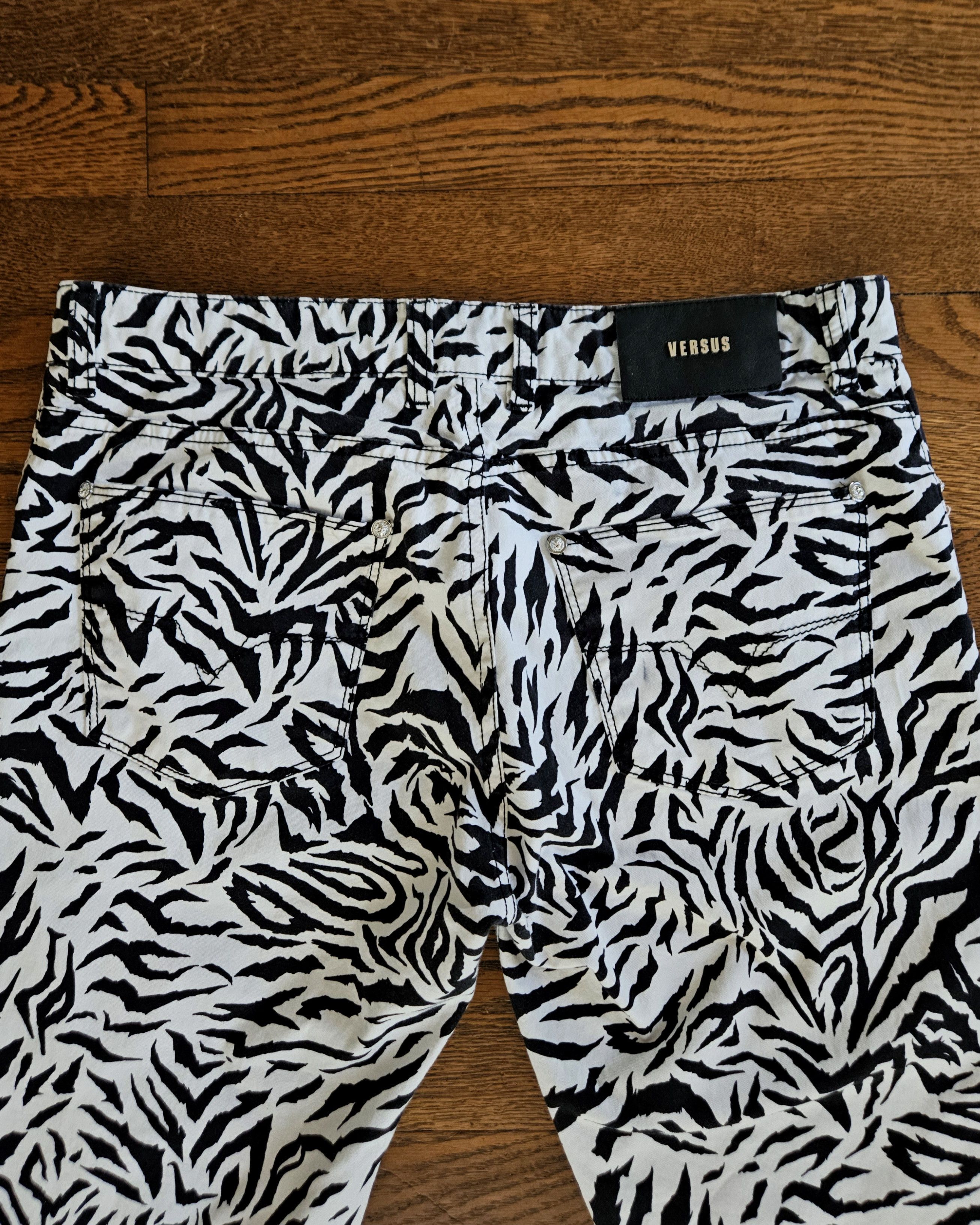 Versace Gianni Versace Versus Zebra Print Skinny Jeans 🦓 Size US 32 / EU 48 - 6 Thumbnail