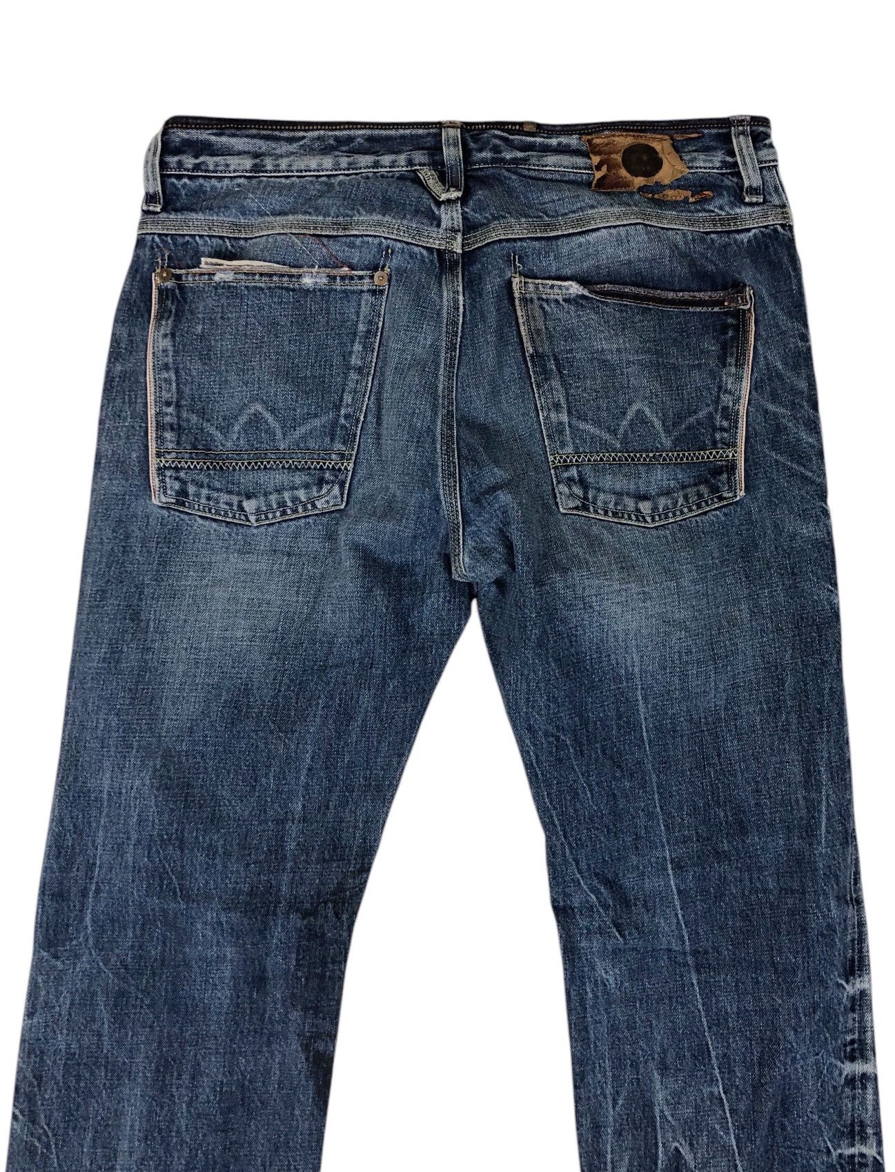 Japanese Brand Japan Rags Heritage Stone Washed Distressed Denim Jeans Size US 32 / EU 48 - 12 Thumbnail
