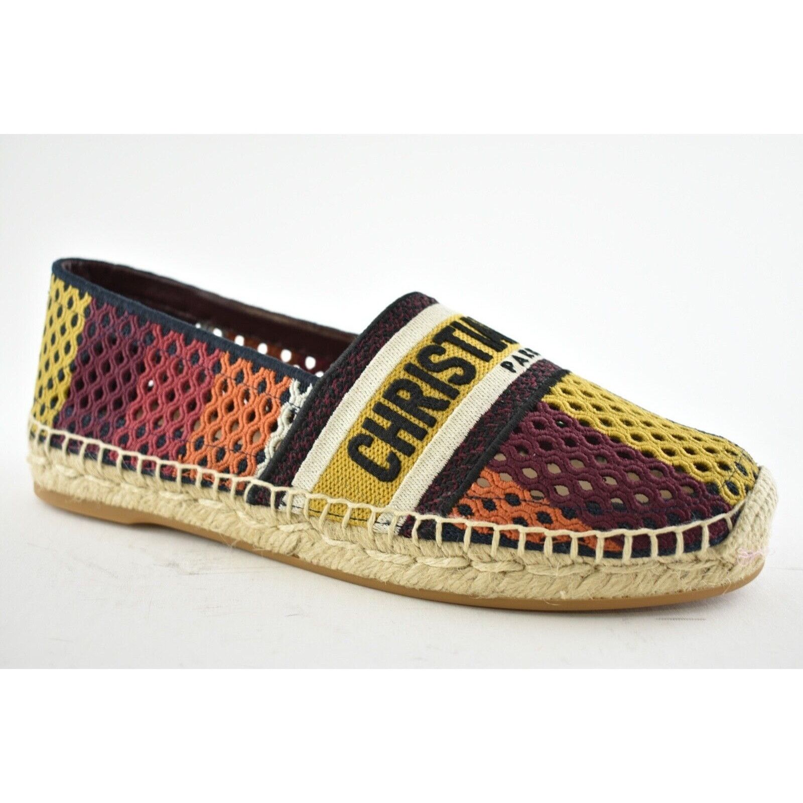 Dior Dior Granville Stripe Mesh Cotton Logo Embroidered Size US 6 / IT 36 - 1 Thumbnail