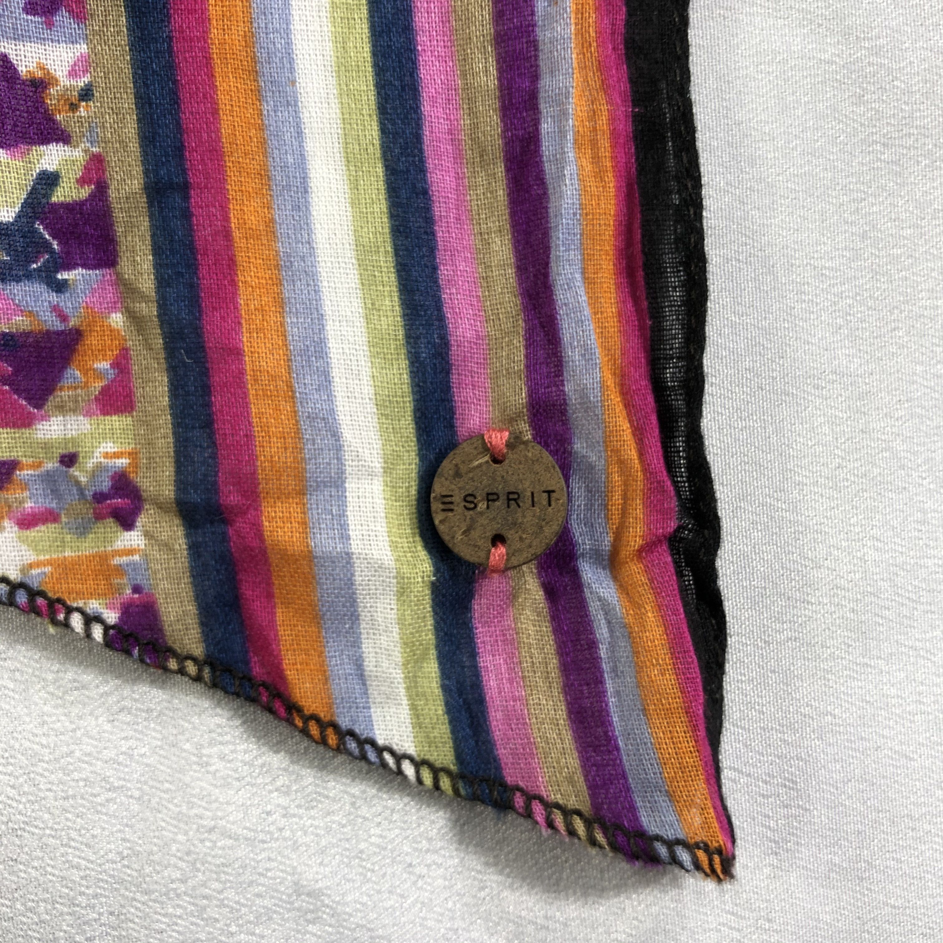 Esprit × Vintage Vintage Esprit Silk Scarf Size ONE SIZE - 5 Thumbnail