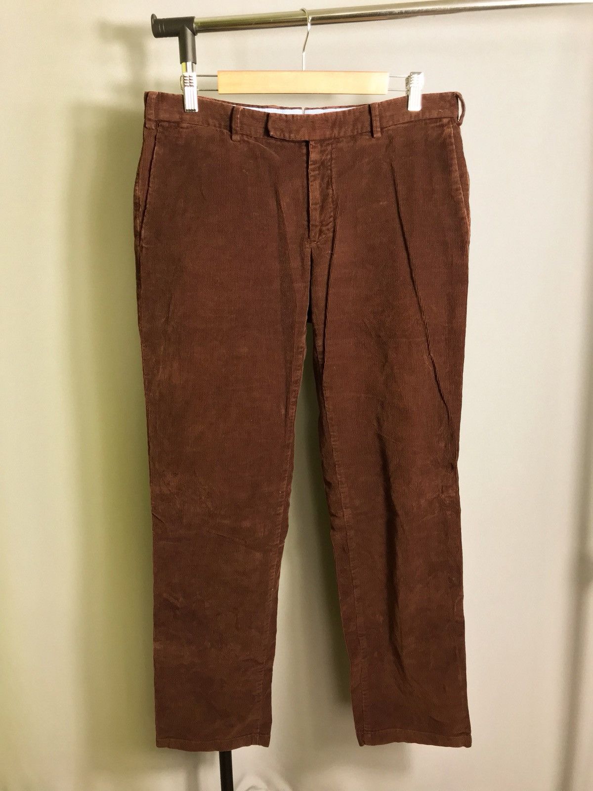 Polo Ralph Lauren polo ralph lauren preppy fit velvet pant brown Sz 33/32 Size US 33 - 1 Thumbnail