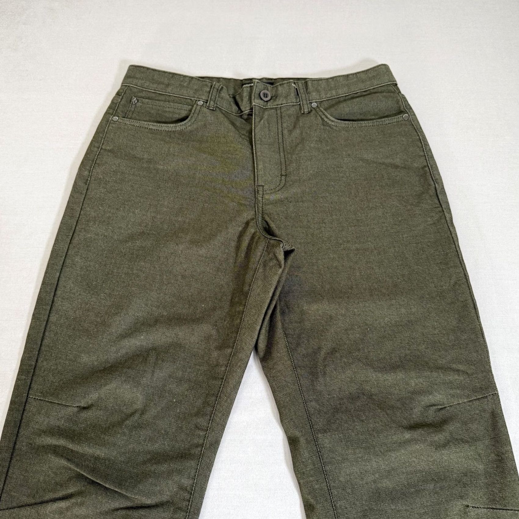 Black Diamond Black Diamond Jeans Men 33x34 Green Straight Fit Stretch Denim Pant Climb Regular Pocket Logo Size US 33 - 2 Thumbnail