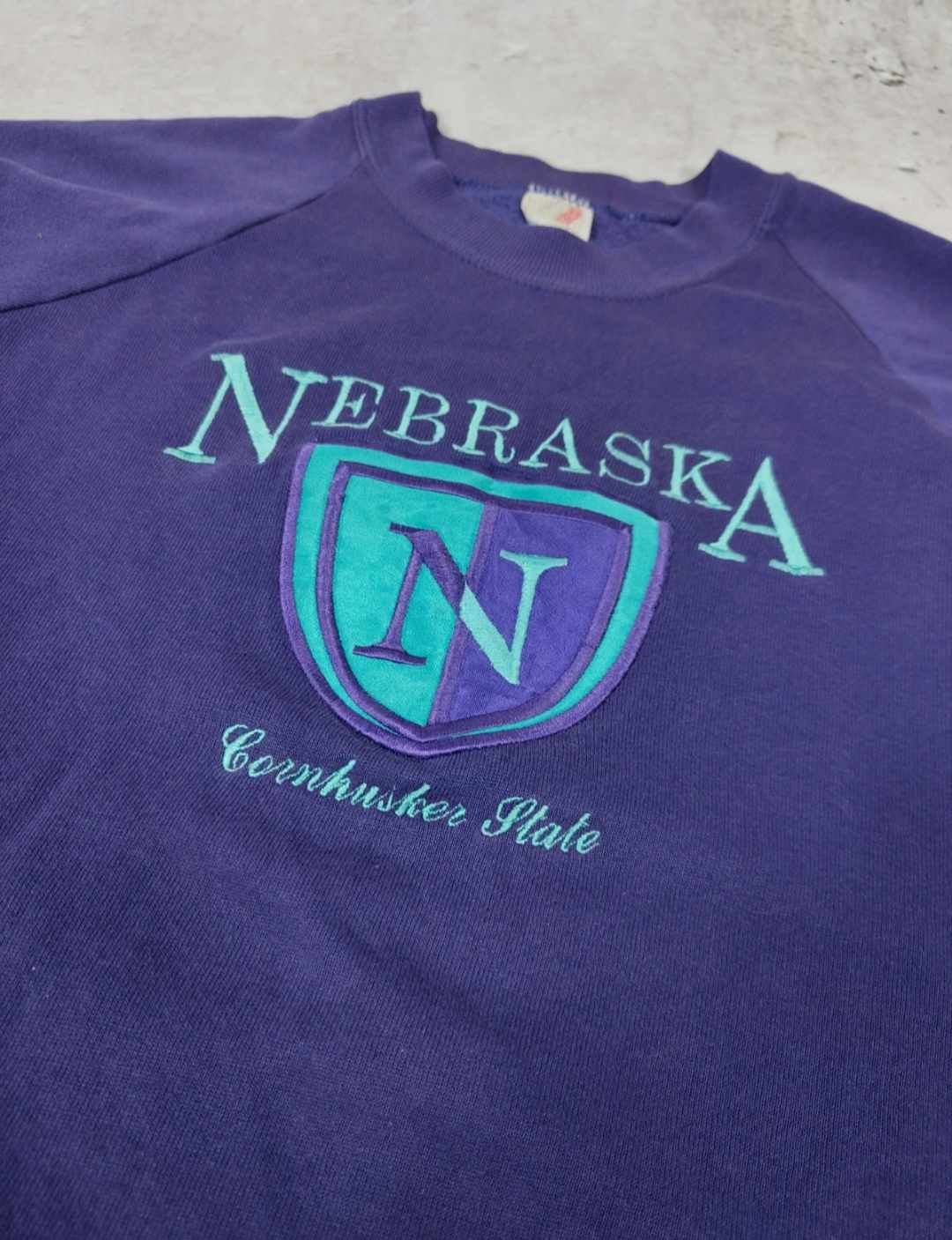 Jerzees × Vintage 90s Vintage Jerzees Nebraska Varsity Sweatshirt Crewneck Size US XL / EU 56 / 4 - 2 Thumbnail