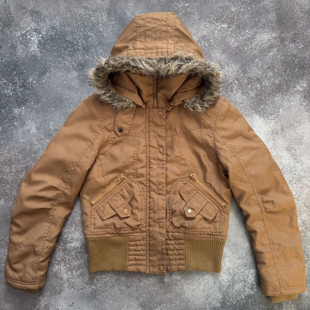 Japanese Brand Alaska Style Y2K Avant Garde Faux Fur Hooded Bomber Jacket Size S / US 4 / IT 40 - 2 Thumbnail