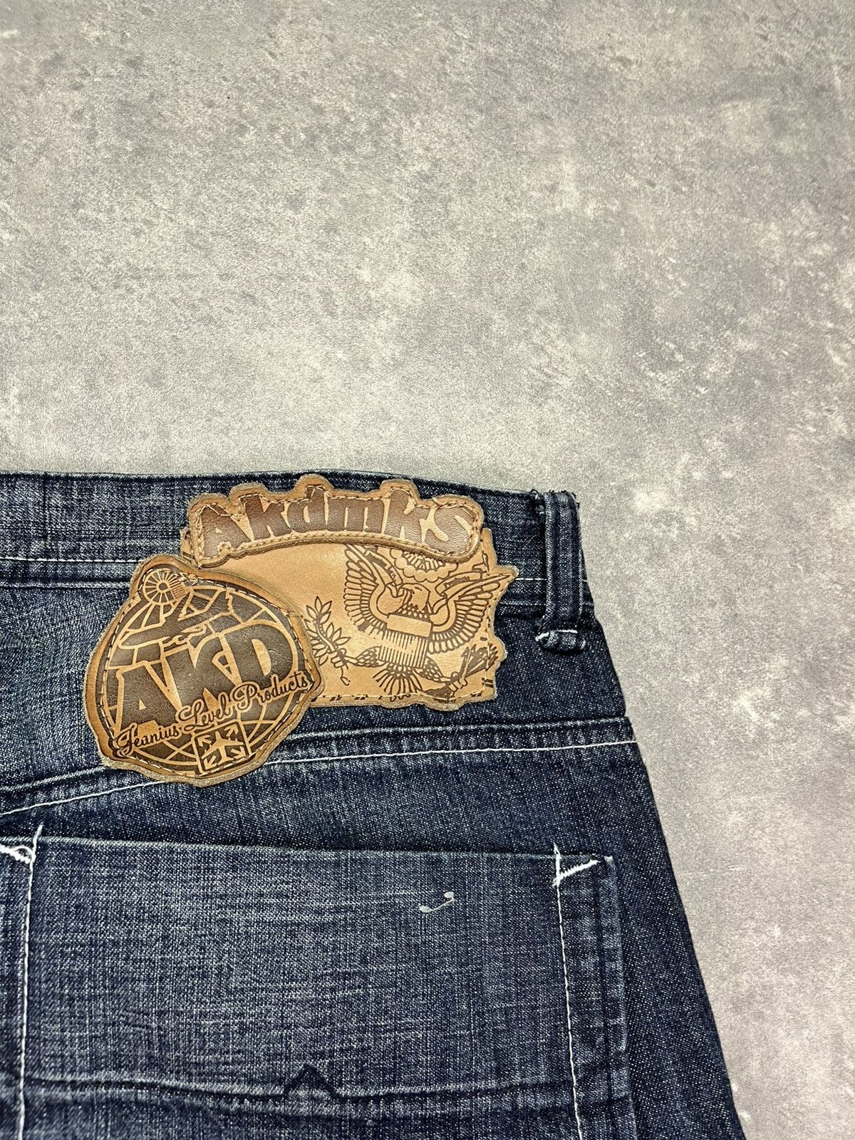Akademiks 2000s Y2K Akademiks Washed Mega Baggy Denim Jeans 38 Size US 38 / EU 54 - 16 Thumbnail