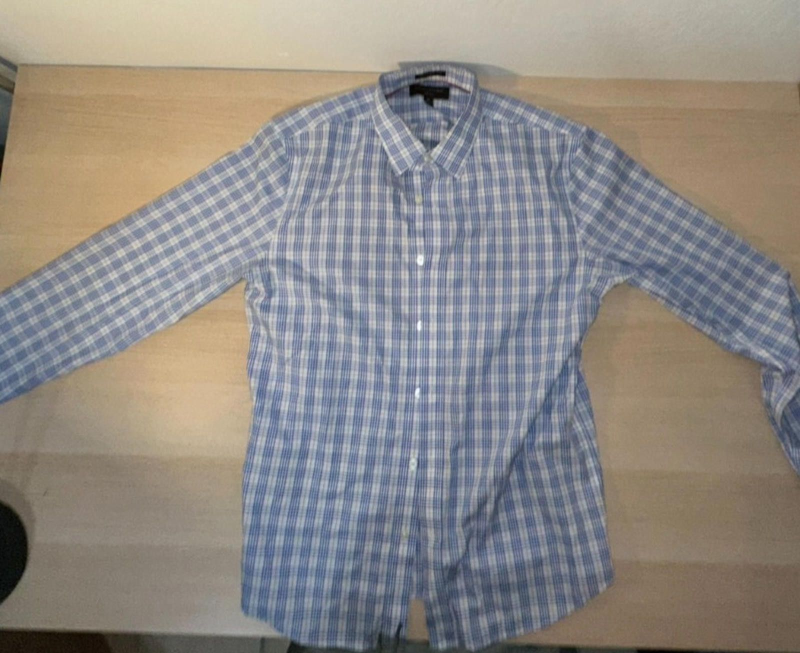 Banana Republic Banana Republic Men’s Dress Shirt – Blue & White Pattern M Size 38R - 7 Thumbnail