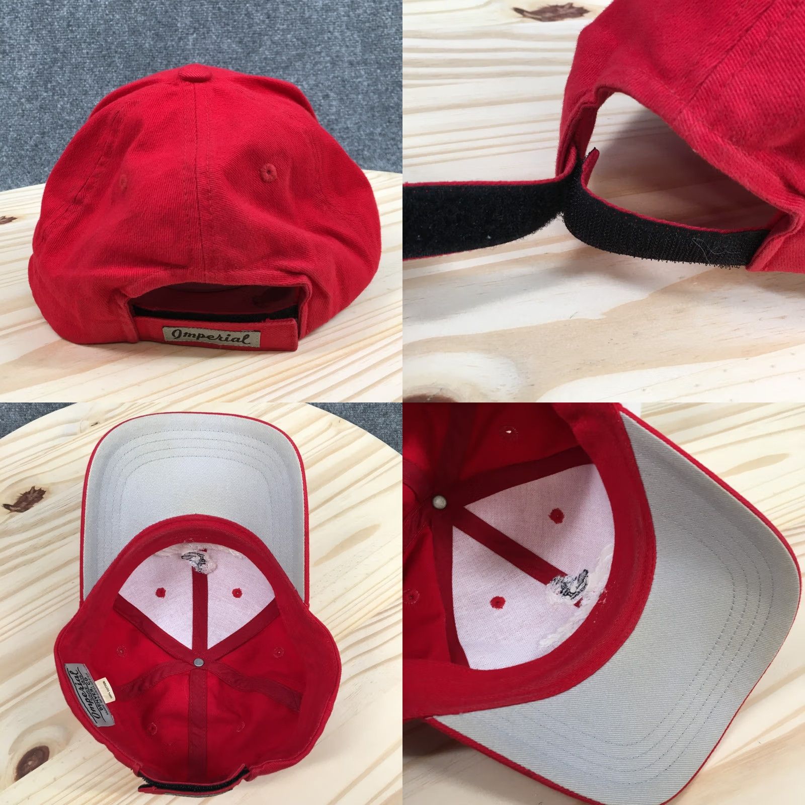 Imperial Imperial Canyon Baseball Cap Hat Cotton Embroidered Logo Red White One Size Mens Cap Size ONE SIZE - 8 Thumbnail