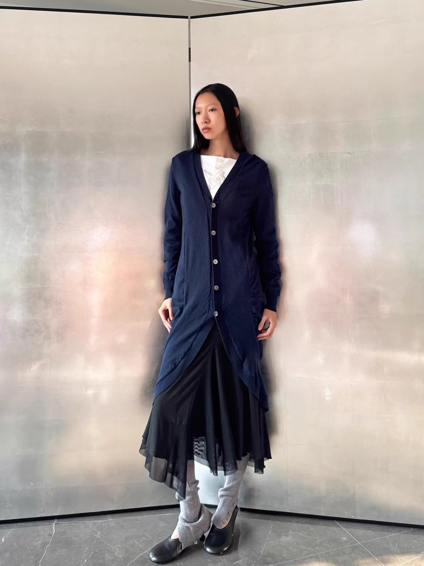 Junya Watanabe Junya Watanabe Stretch Knit Mermaid Hem Robe Coat Size S / US 4 / IT 40 - 4 Thumbnail