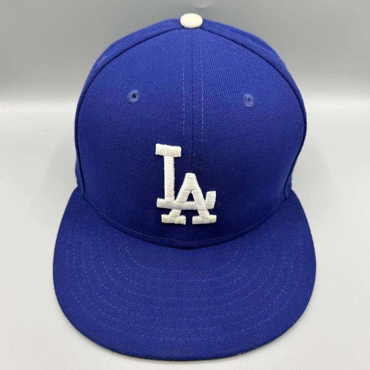 New Era Los Angeles LA Dodgers Hat Men 7 1/8 Blue MLB Fitted Cap Size ONE SIZE - 1 Thumbnail