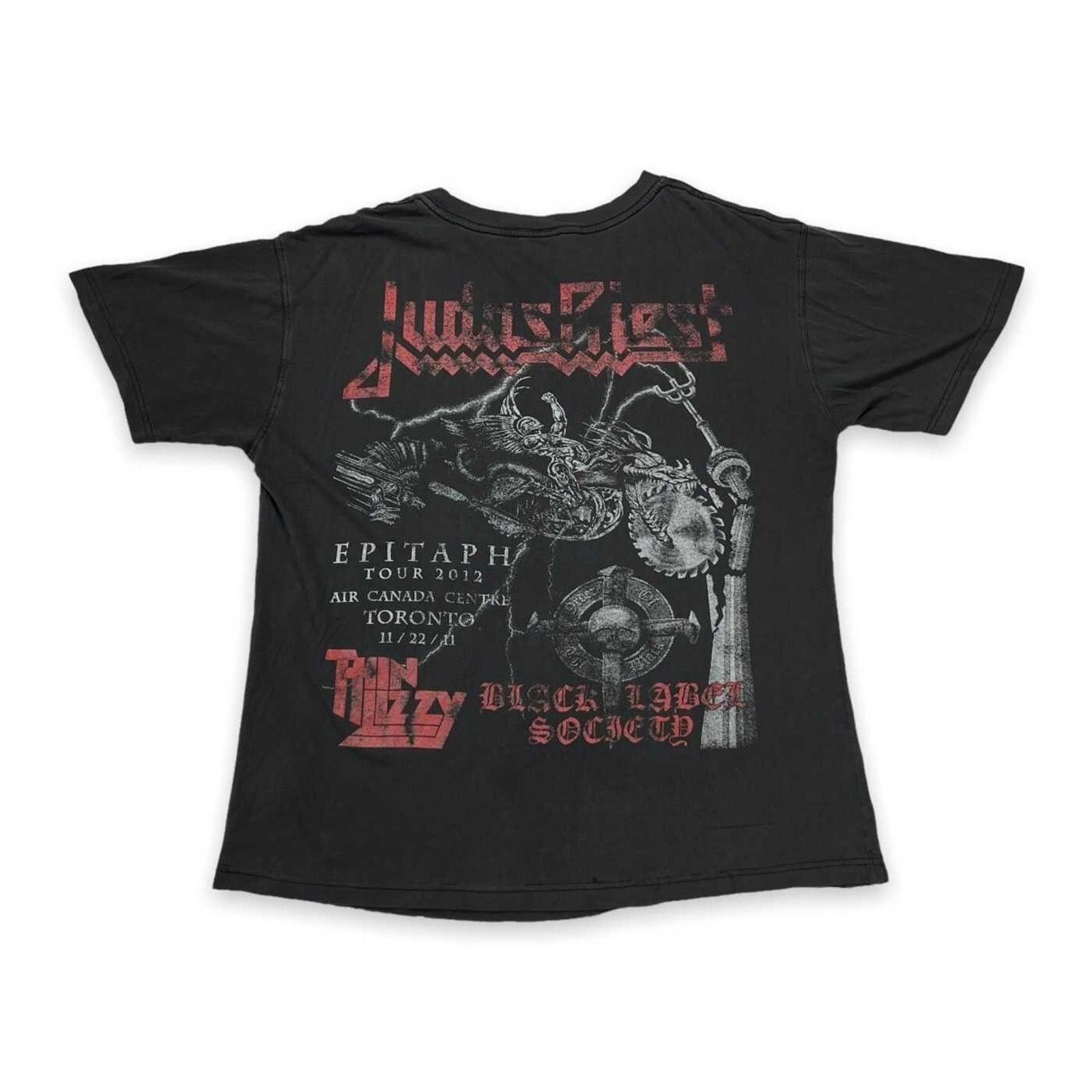 Band Tees × Vintage Vintage 2012 Judas Priest Shirt Epitaph Distressed Tour Tee Size US L / EU 52-54 / 3 - 7 Thumbnail
