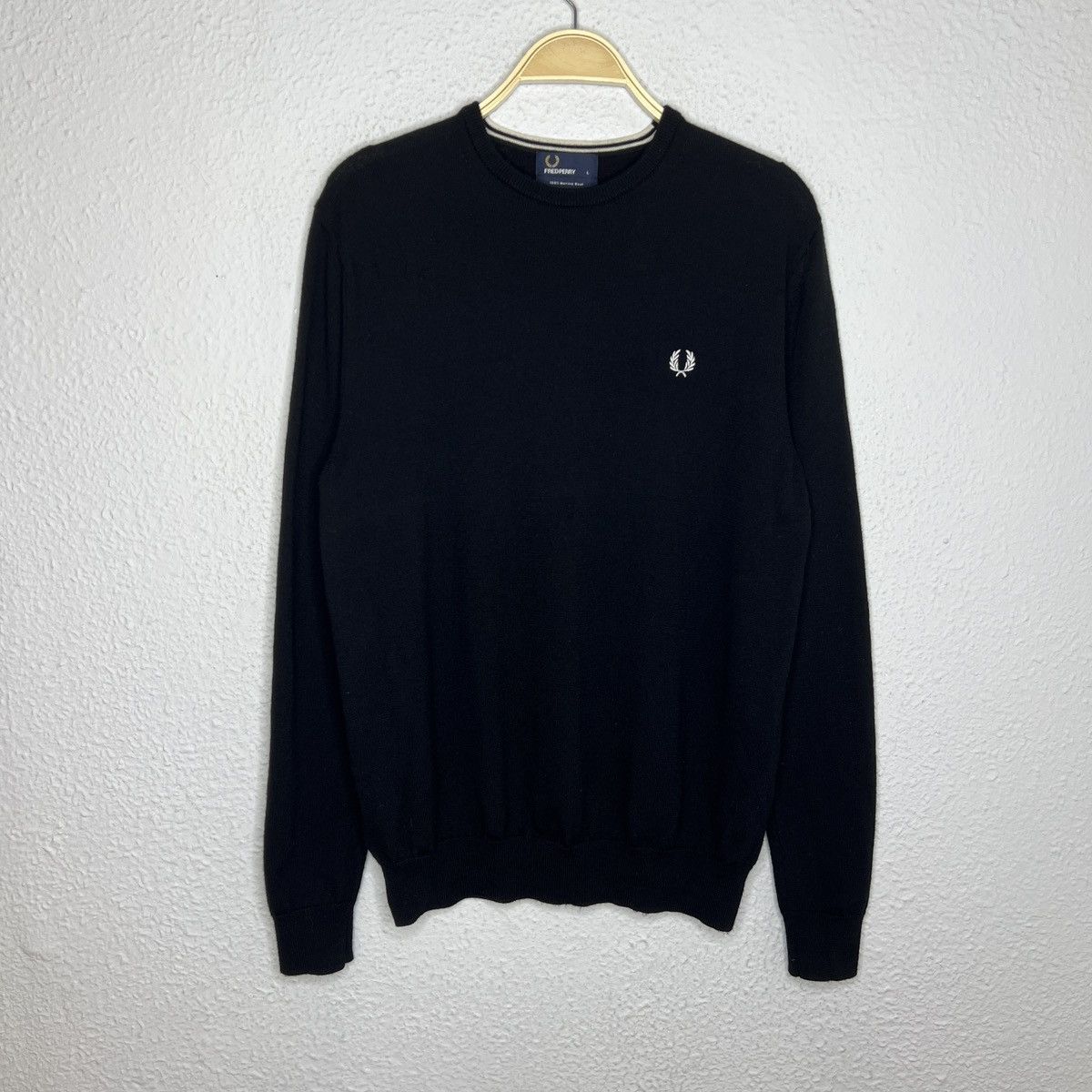 Fred Perry × Vintage Fred Perry vintage sweater size L Jumper Knit Wool Size US L / EU 52-54 / 3 - 1 Thumbnail