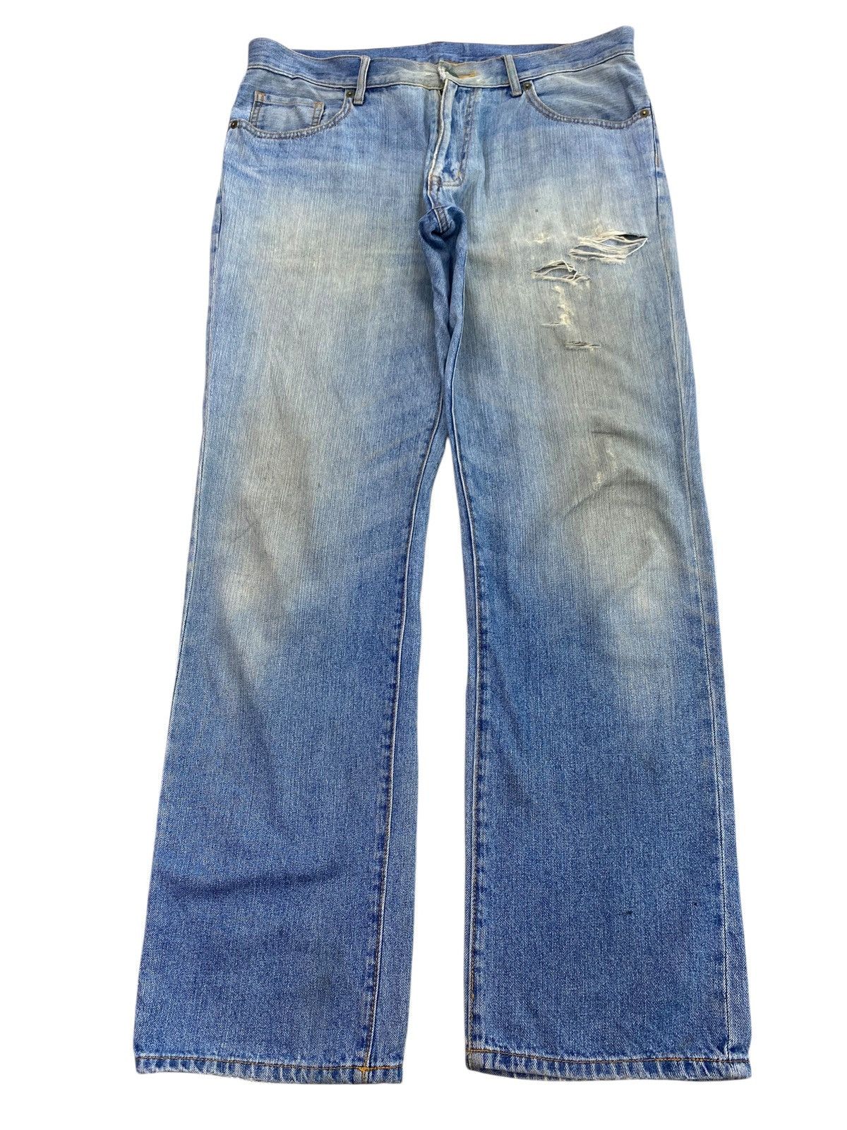 Japanese Brand Japanese Brand Faded Wash Distressed Style Loose Jeans Size US 35 - 1 Thumbnail